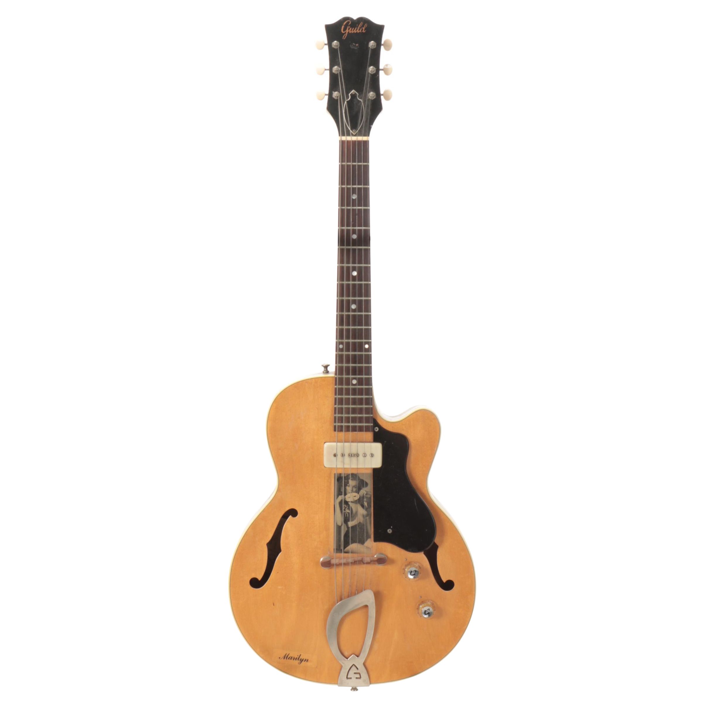 Guild M-65 "Freshman" 3/4 Size Semi-Hollow Electric Guitar with Case, 1960