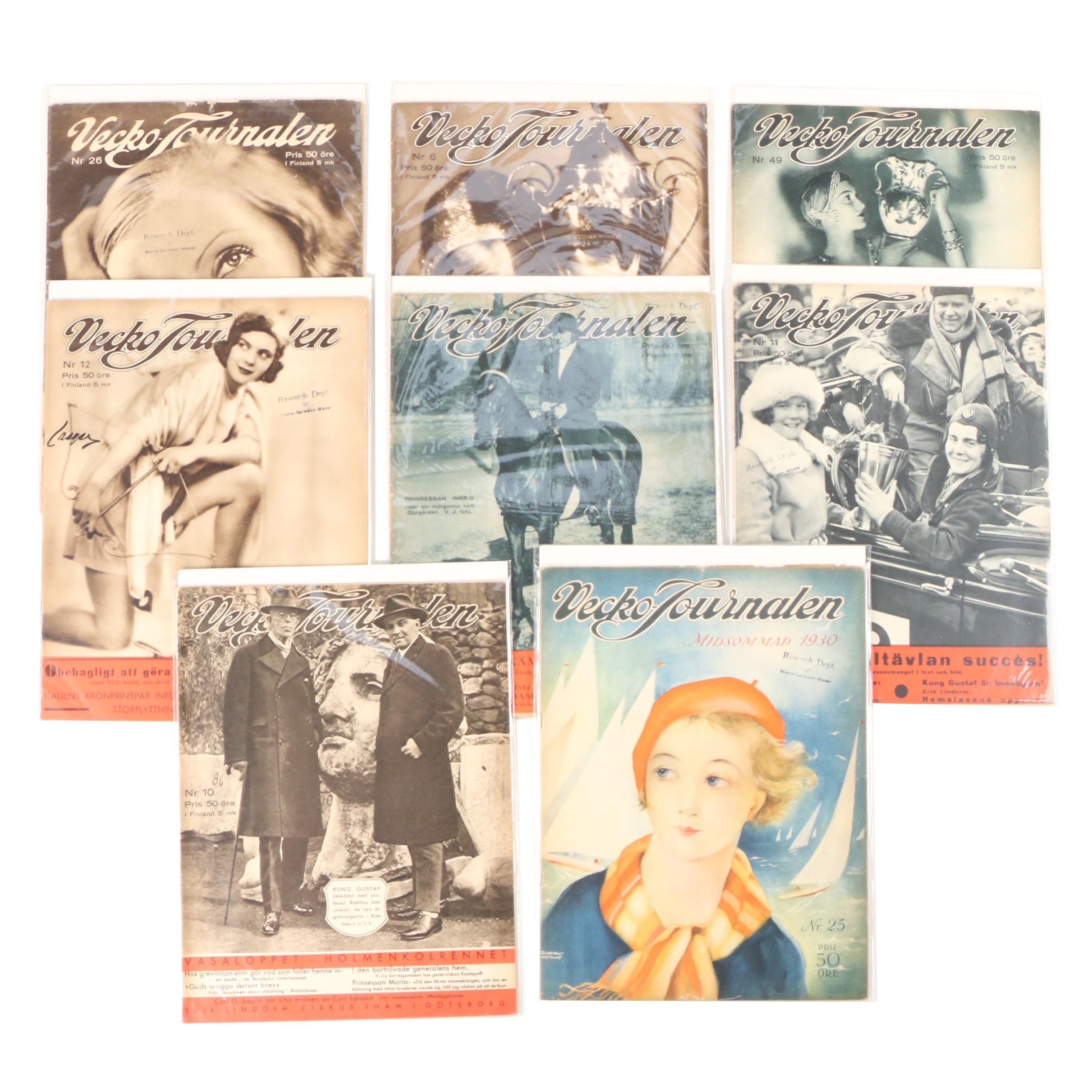 Finnish Magazines "Vecko Journalen" From Research Department of MGM, 20th C