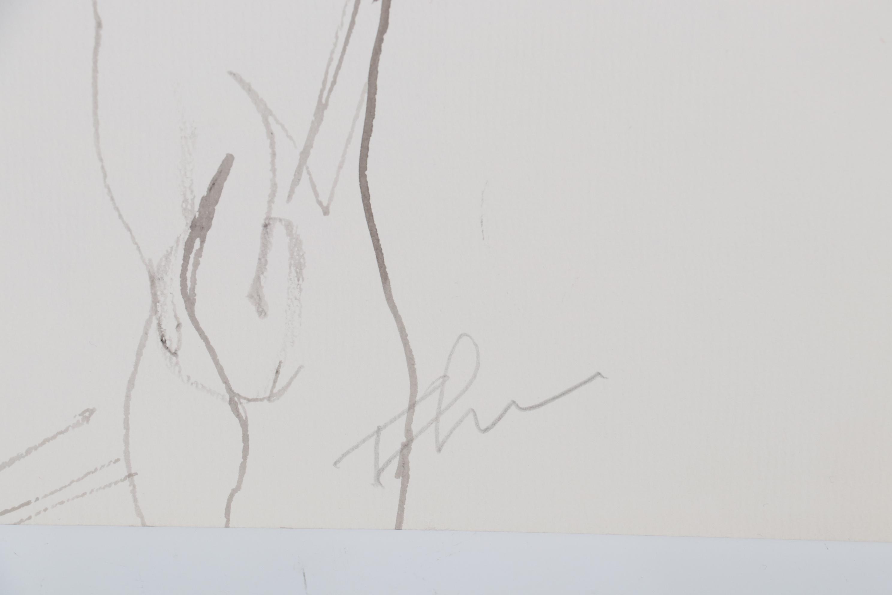 John Tuska Figure Study Ink Drawings, Late 20th Century