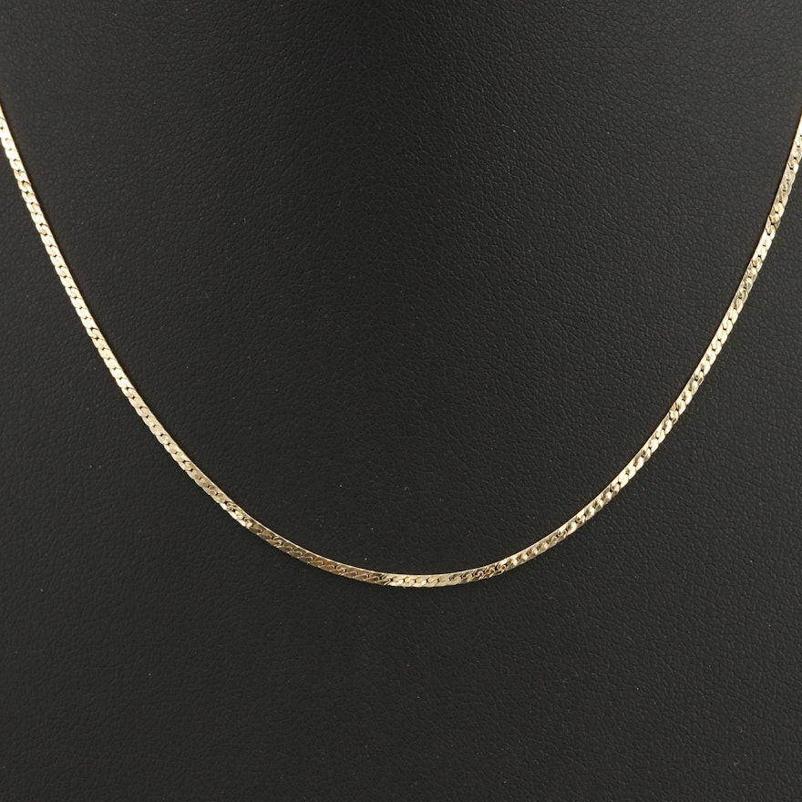 Italian 14K Curb Chain Necklace