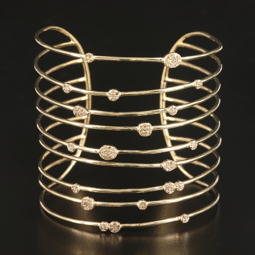 Diamond Multi-Row Cinched Cuff