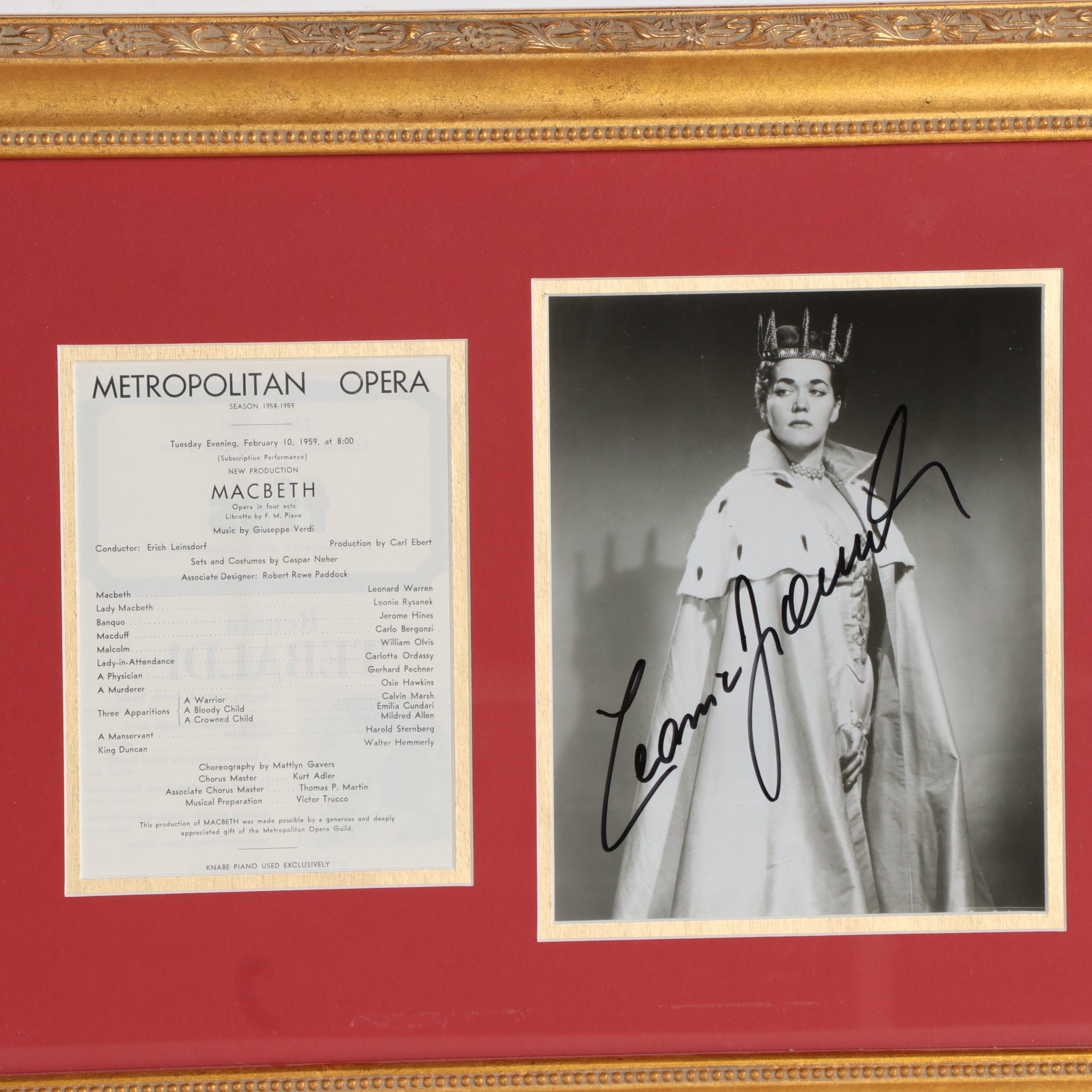 Paul Plishka, Anna Moffo, Rosa Ponselle, Franco Corelli Signed Opera Photos, COA