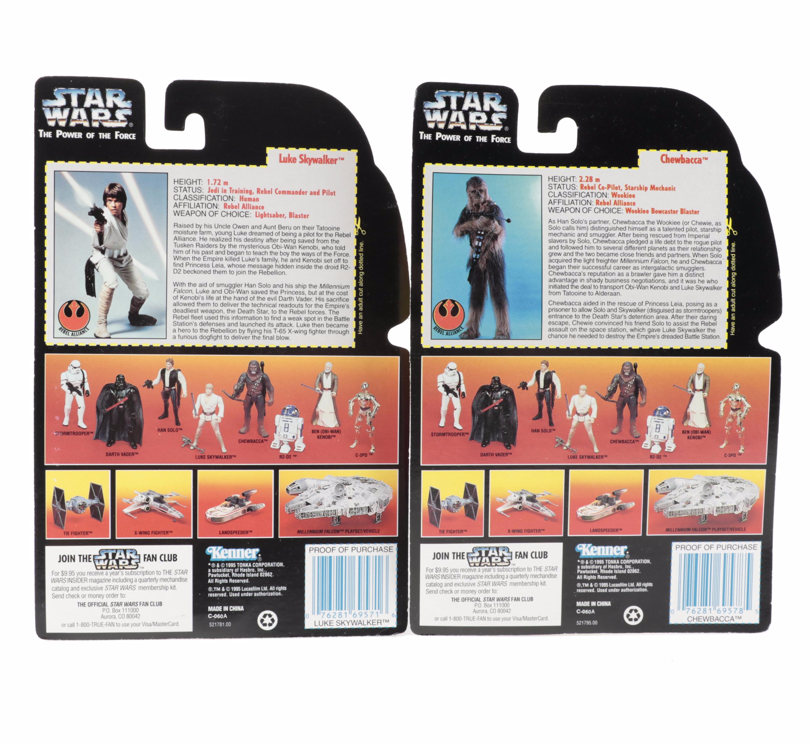 Kenner "Luke Skywalker" and Other "Star Wars" Action Figures, 1995