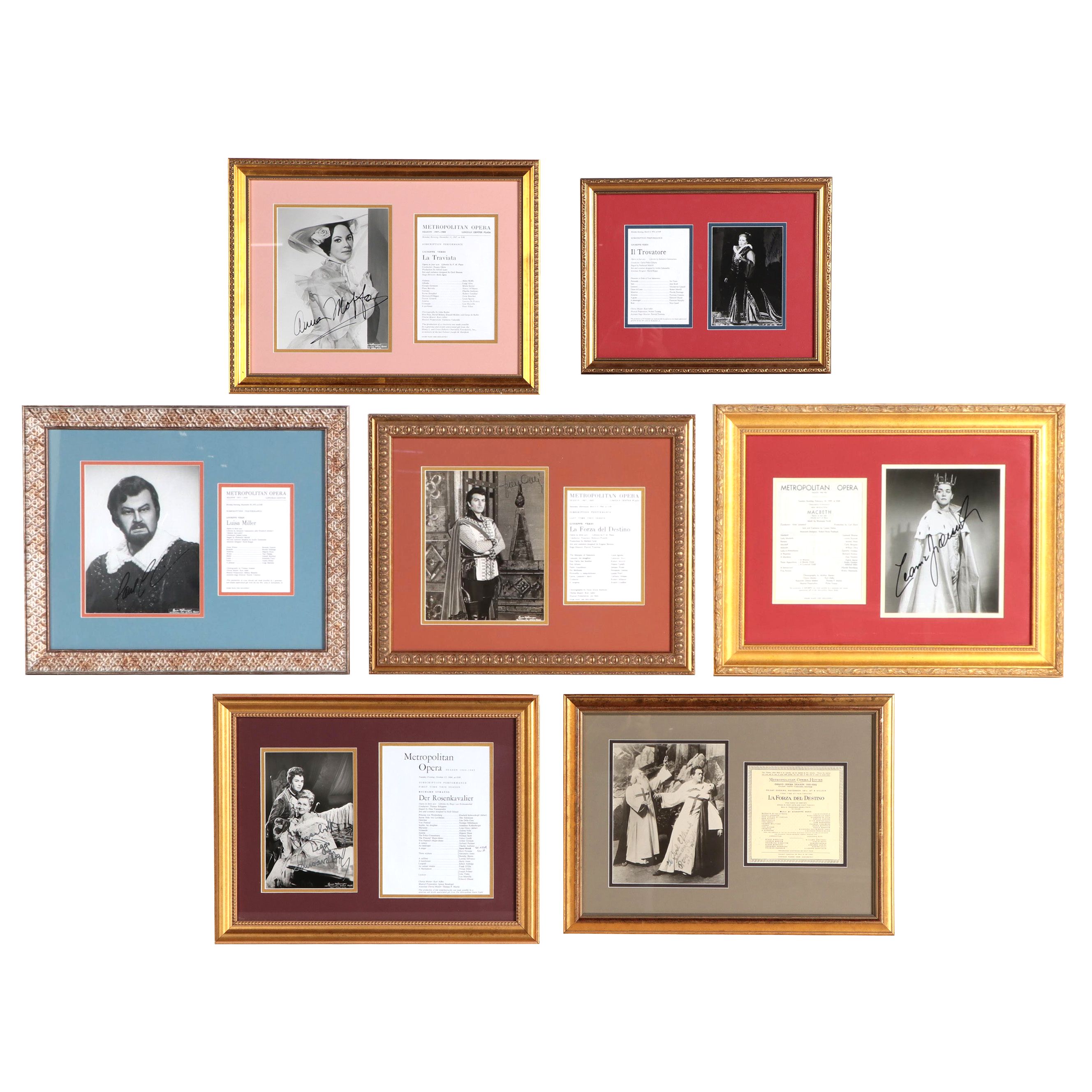 Paul Plishka, Anna Moffo, Rosa Ponselle, Franco Corelli Signed Opera Photos, COA