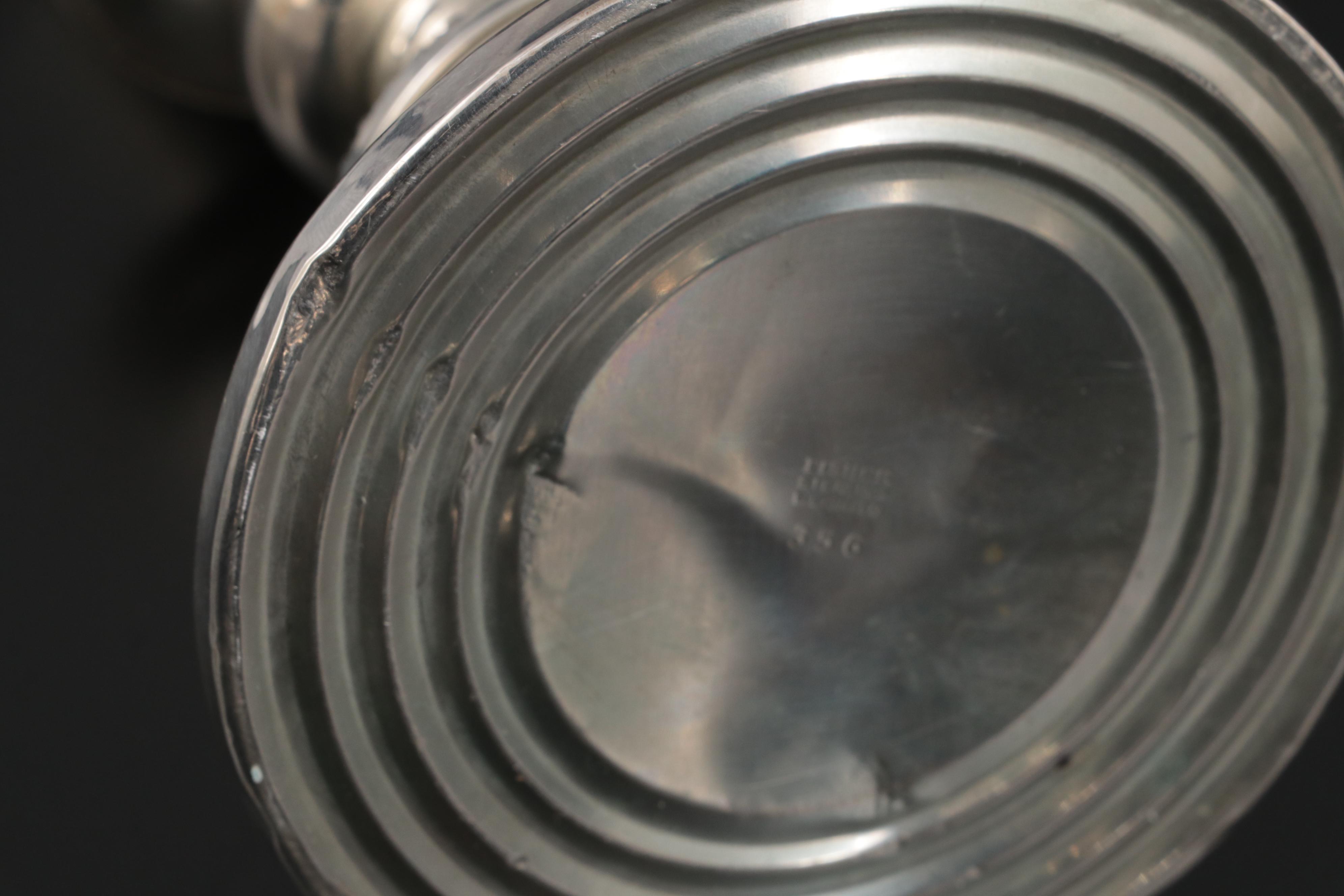 Fisher Weighted Sterling Silver Candelabra, Mid-20th Century