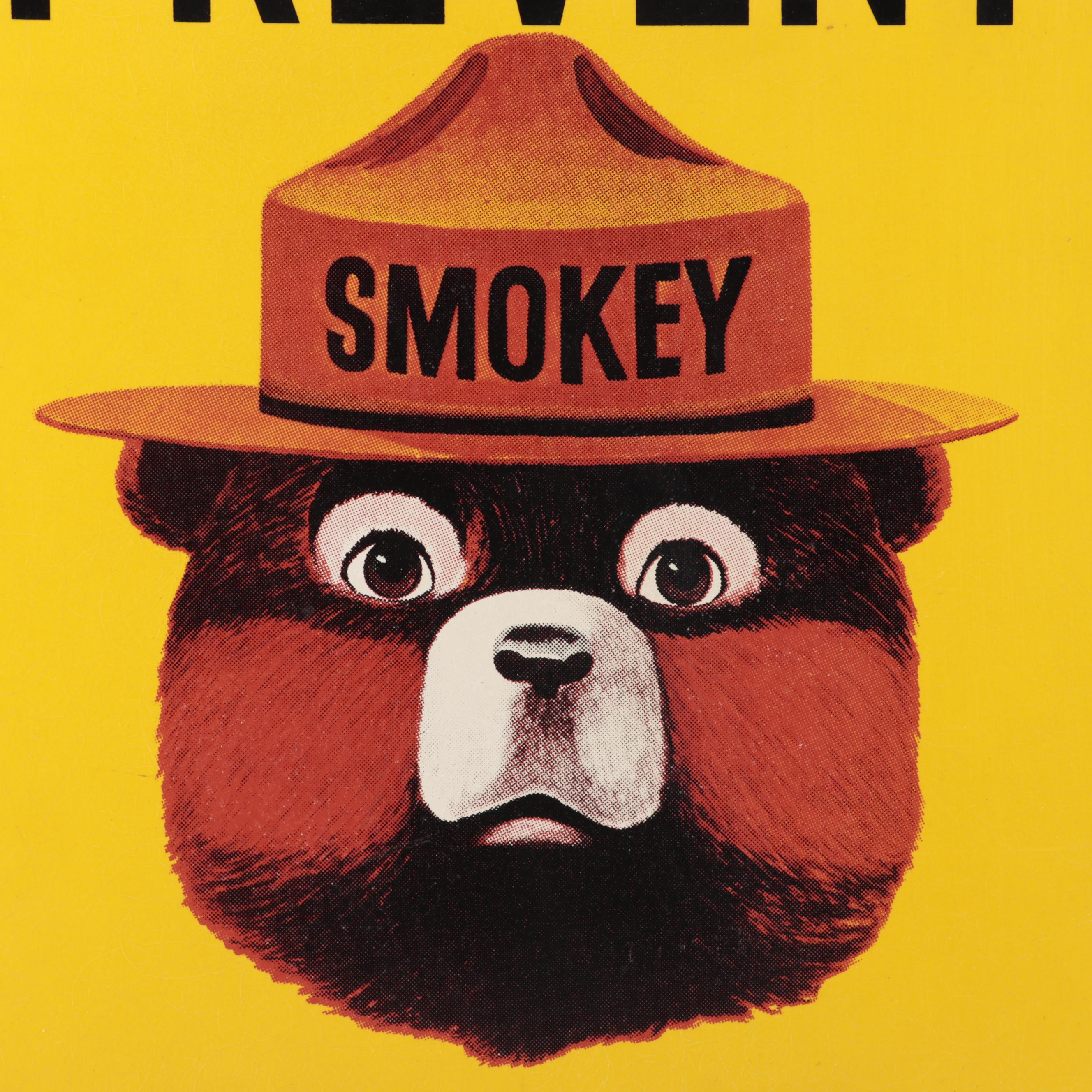 Smokey The Bear "Prevent Forest Fires" Fiberglass Sign