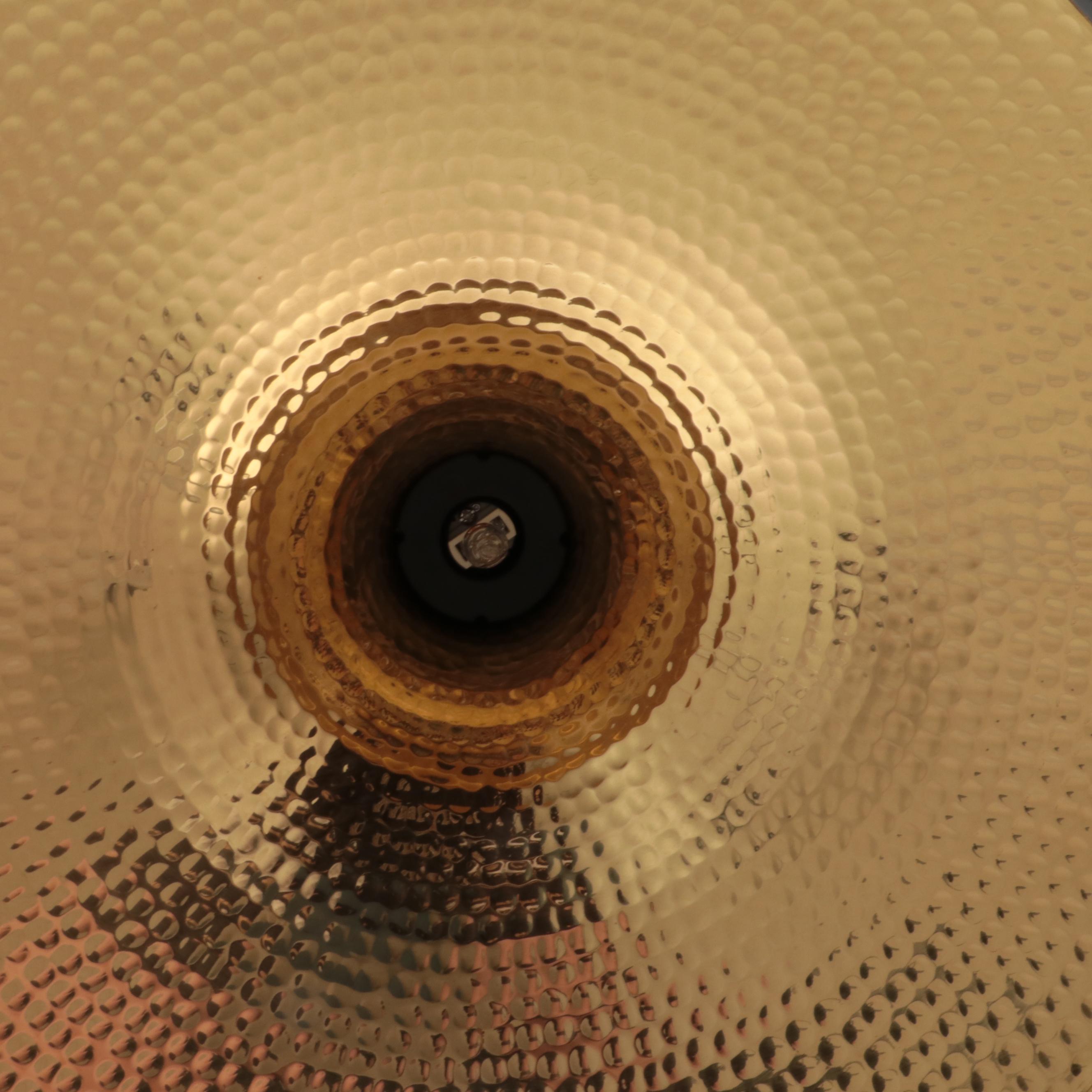 Tom Dixon "Beat Wide" Black and Brass Pendant Light