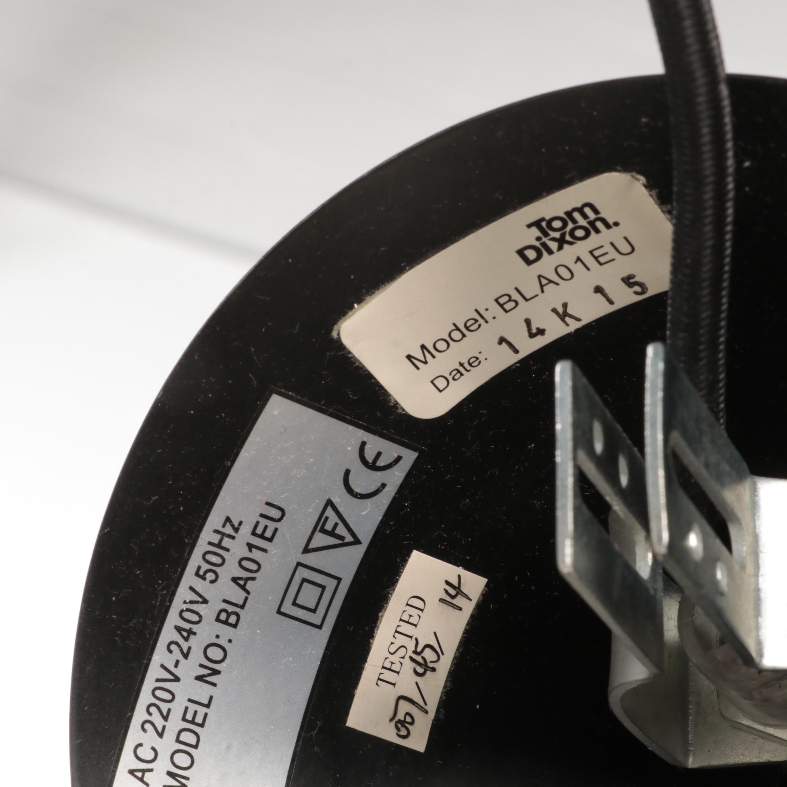 Tom Dixon "Beat Wide" Black and Brass Pendant Light