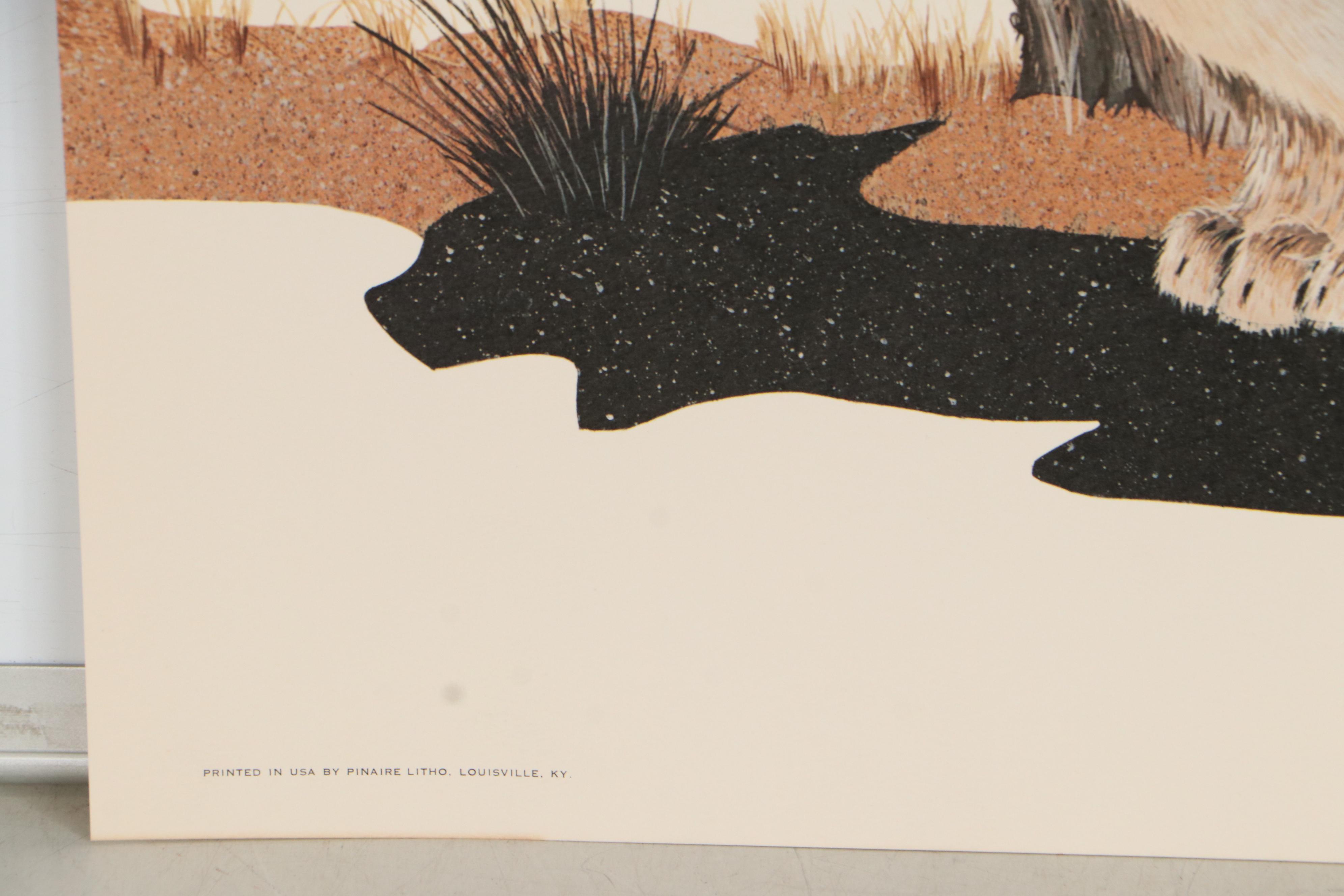 Gene Gray Offset Lithograph "Wildcat," Circa 1975