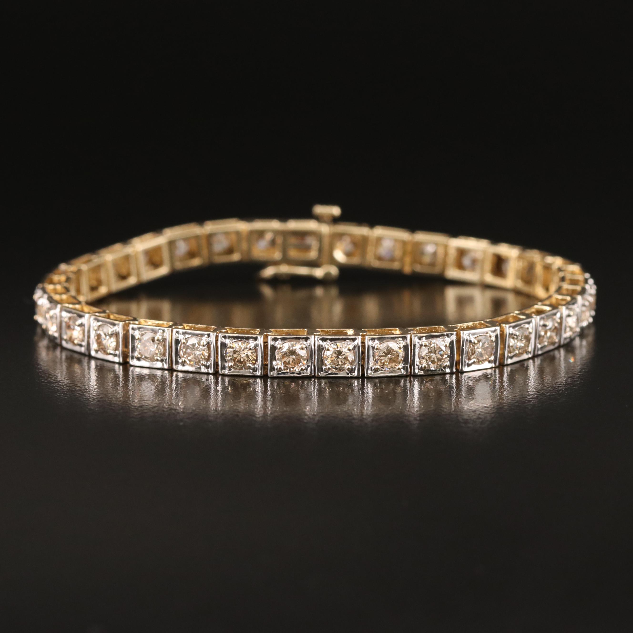 14K 4.76 CTW Diamond Line Bracelet