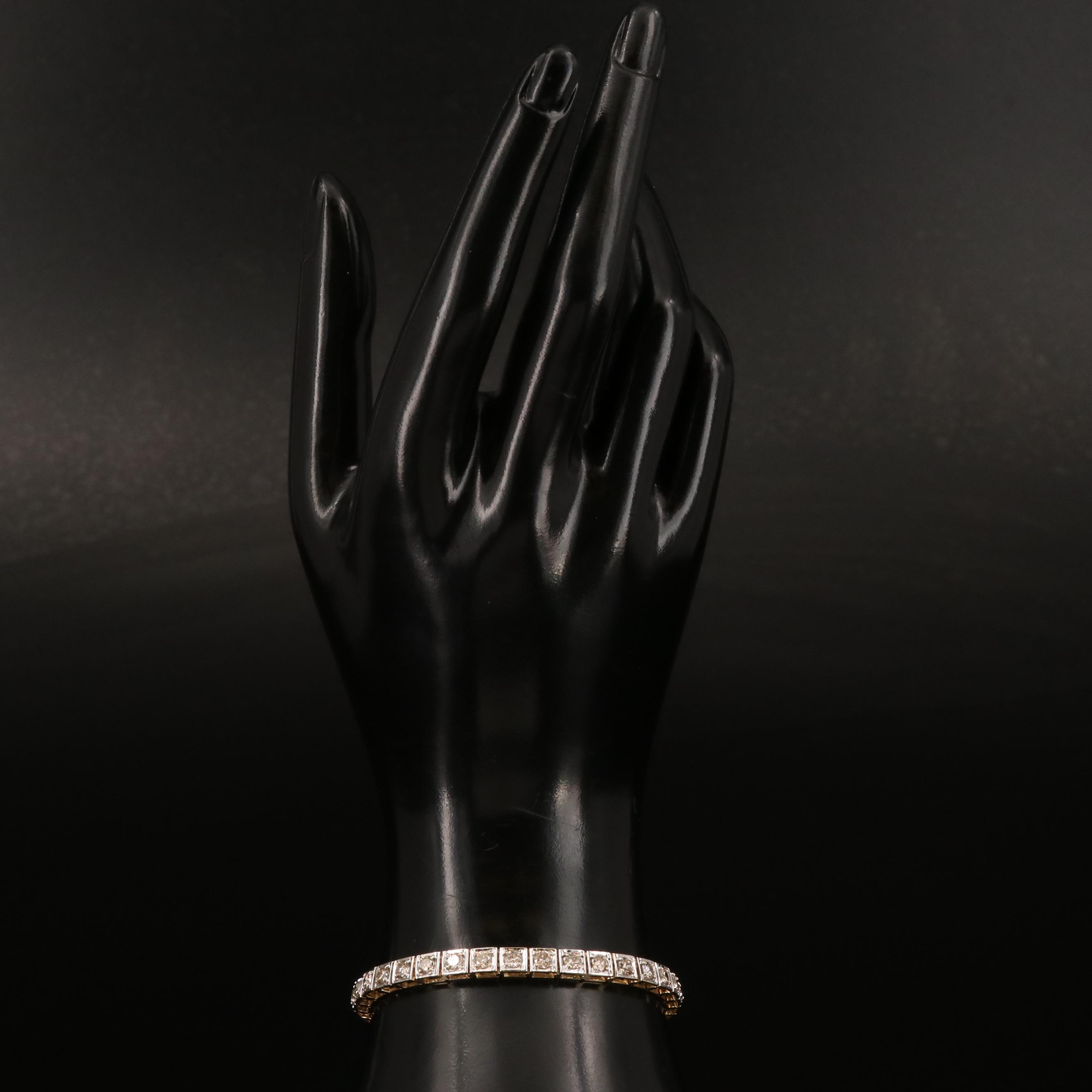 14K 4.76 CTW Diamond Line Bracelet