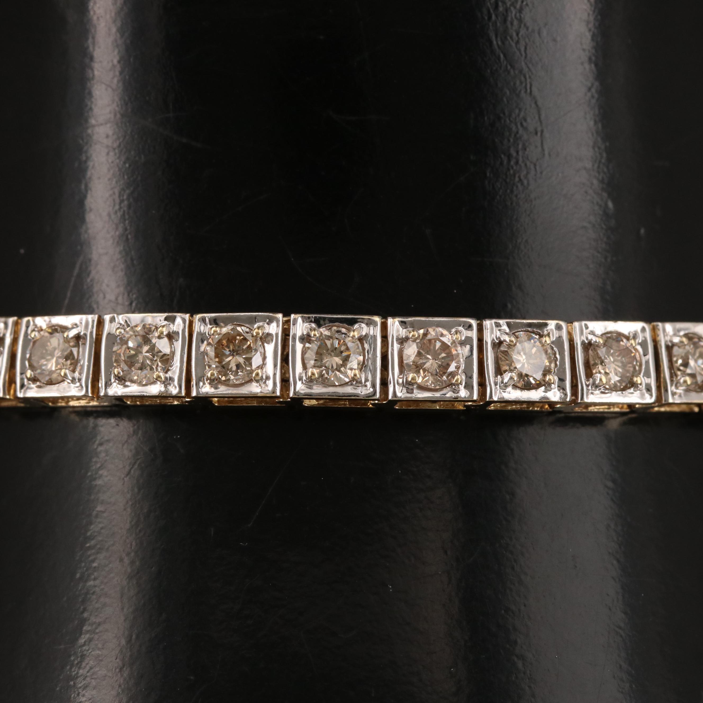 14K 4.76 CTW Diamond Line Bracelet