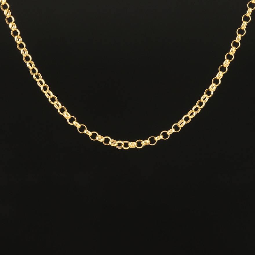 14K Rolo Chain Necklace