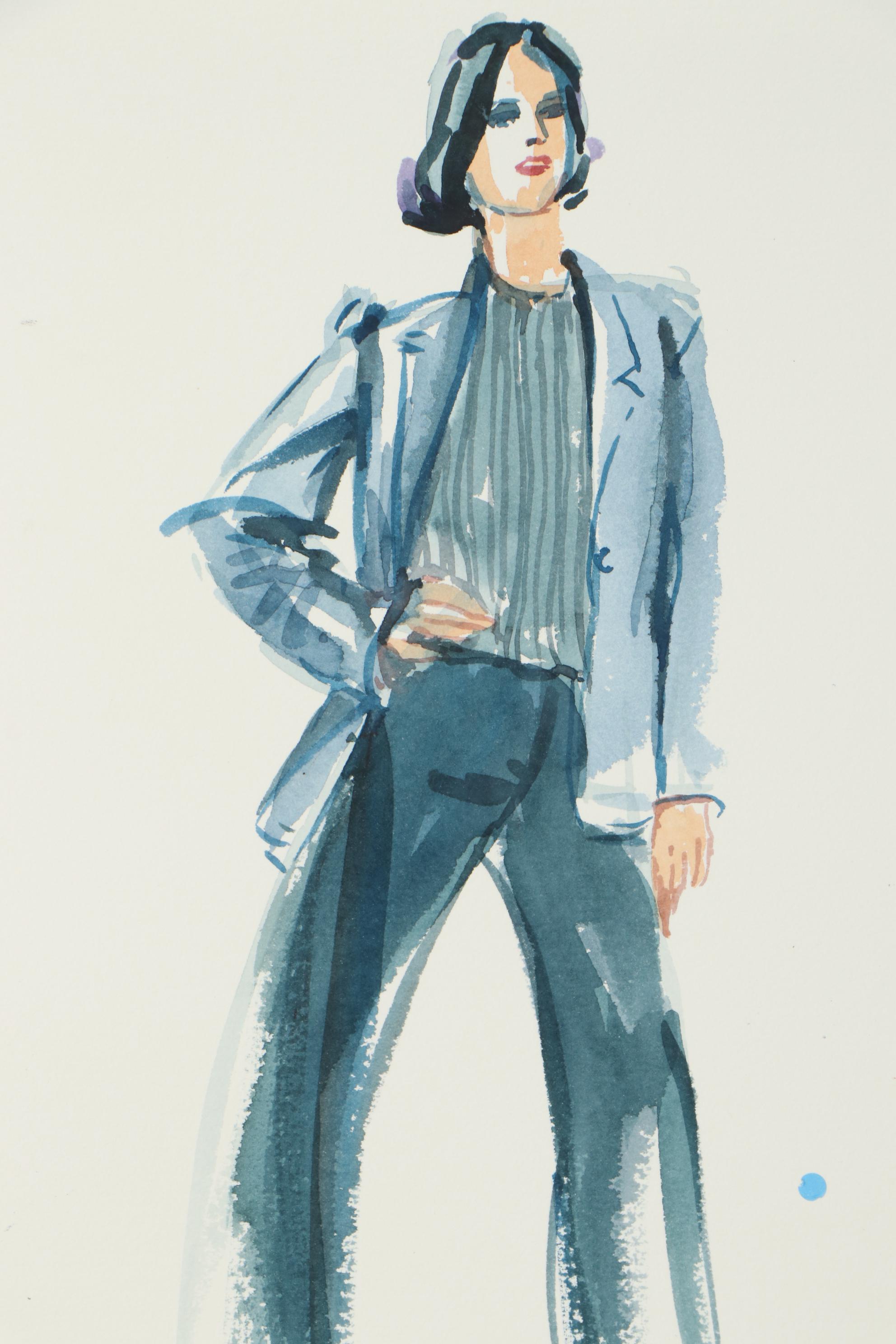 Margaret Voelker-Ferrier Watercolor Fashion Illustrations