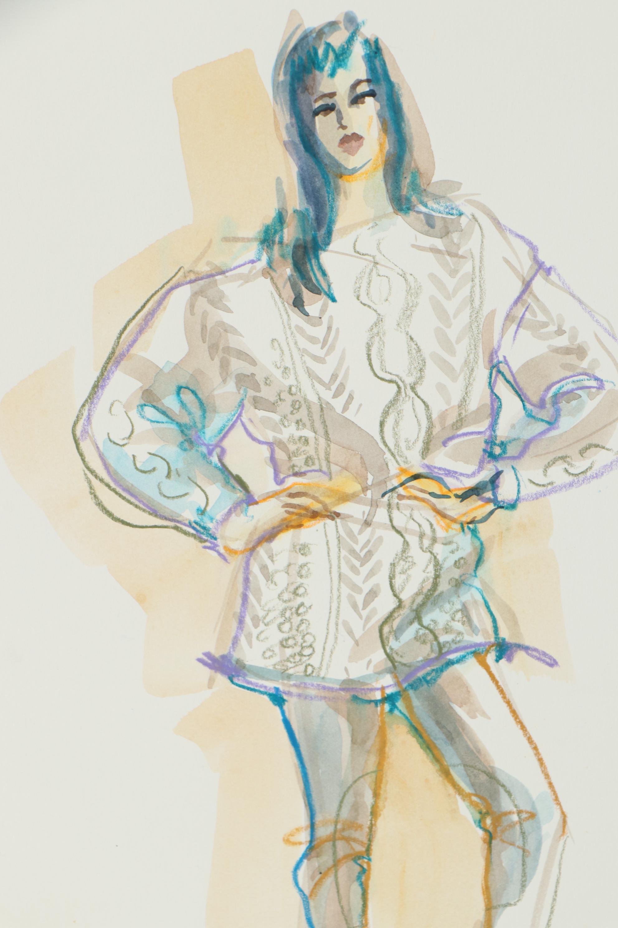 Margaret Voelker-Ferrier Watercolor Fashion Illustrations