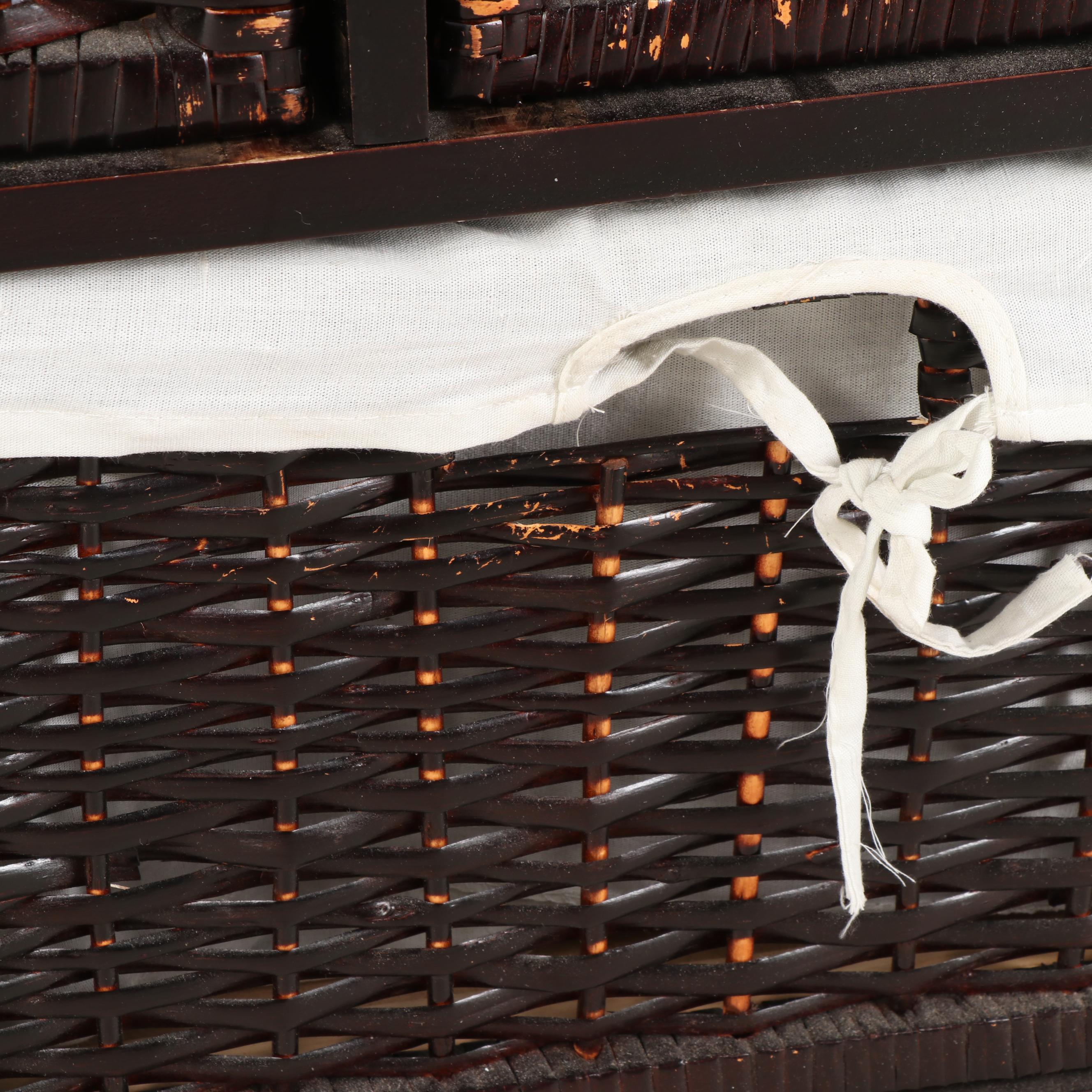 Contemporary Five-Basket Storage Console