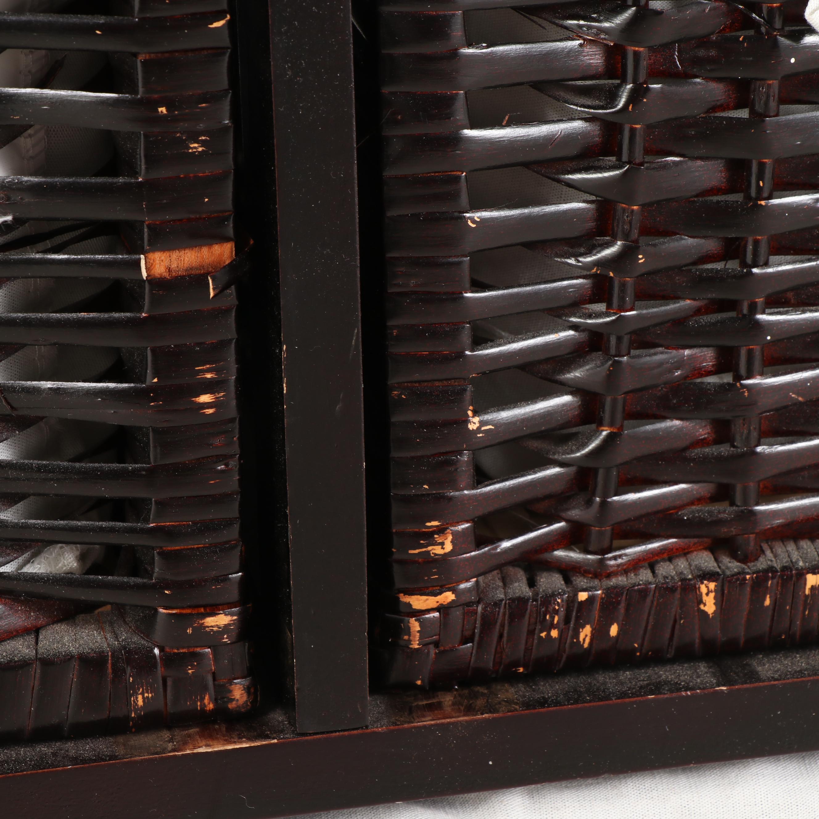 Contemporary Five-Basket Storage Console