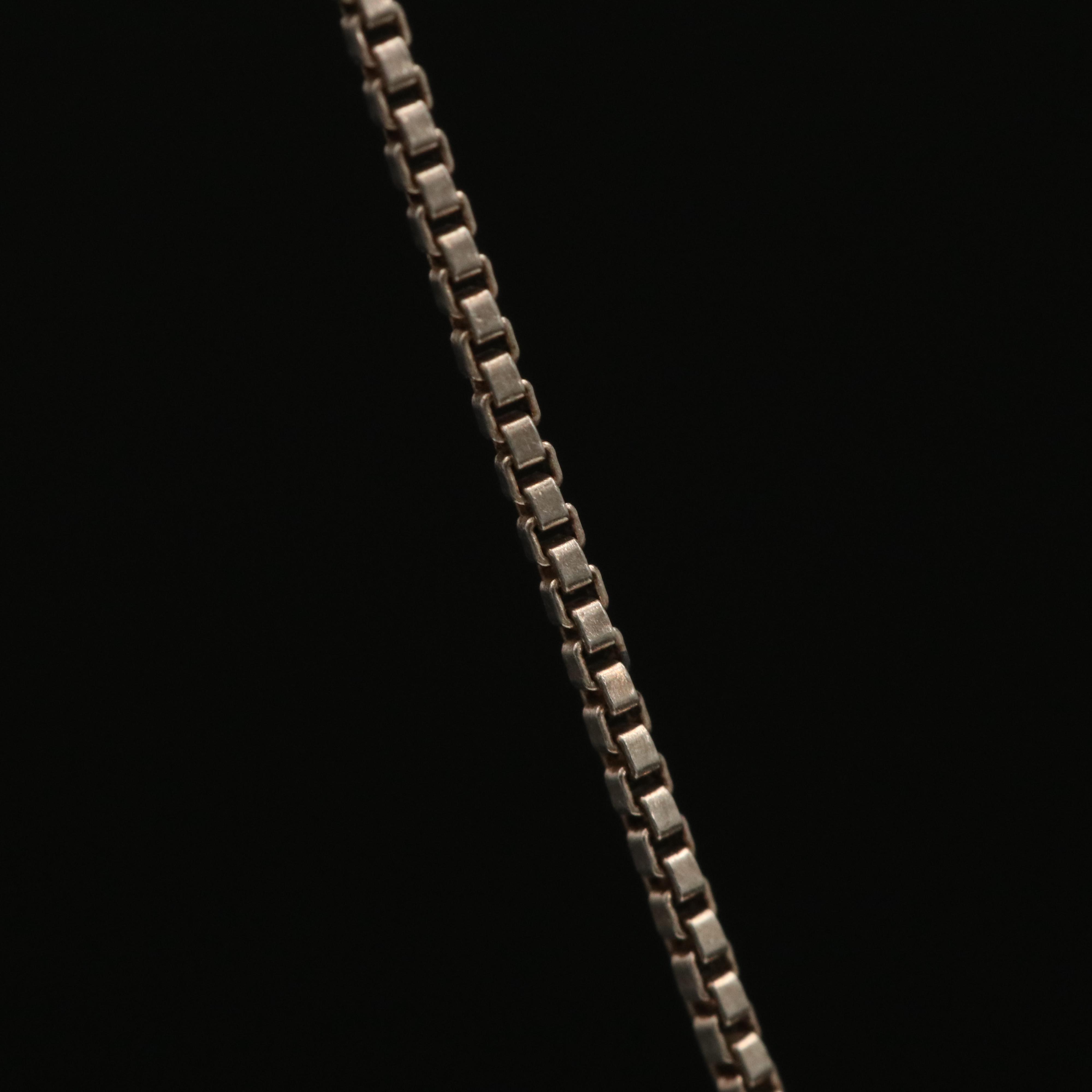 Sterling Pearl and Diamond Pendant Necklace