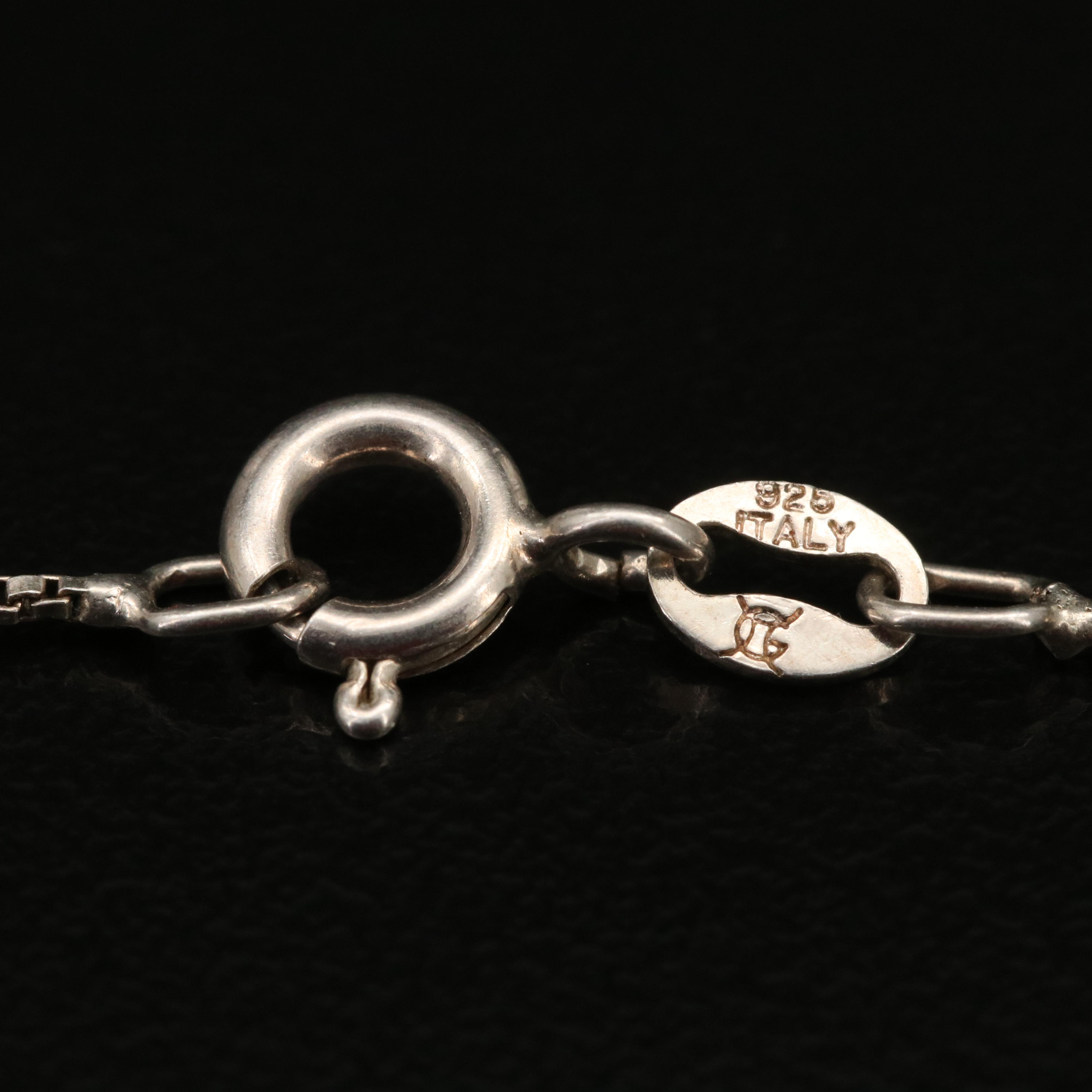 Sterling Pearl and Diamond Pendant Necklace