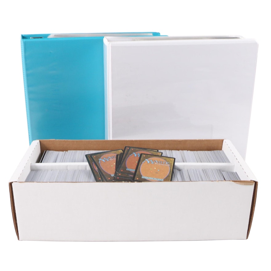 "Magic: The Gathering" Trading Card Game Cards with Box and Binders