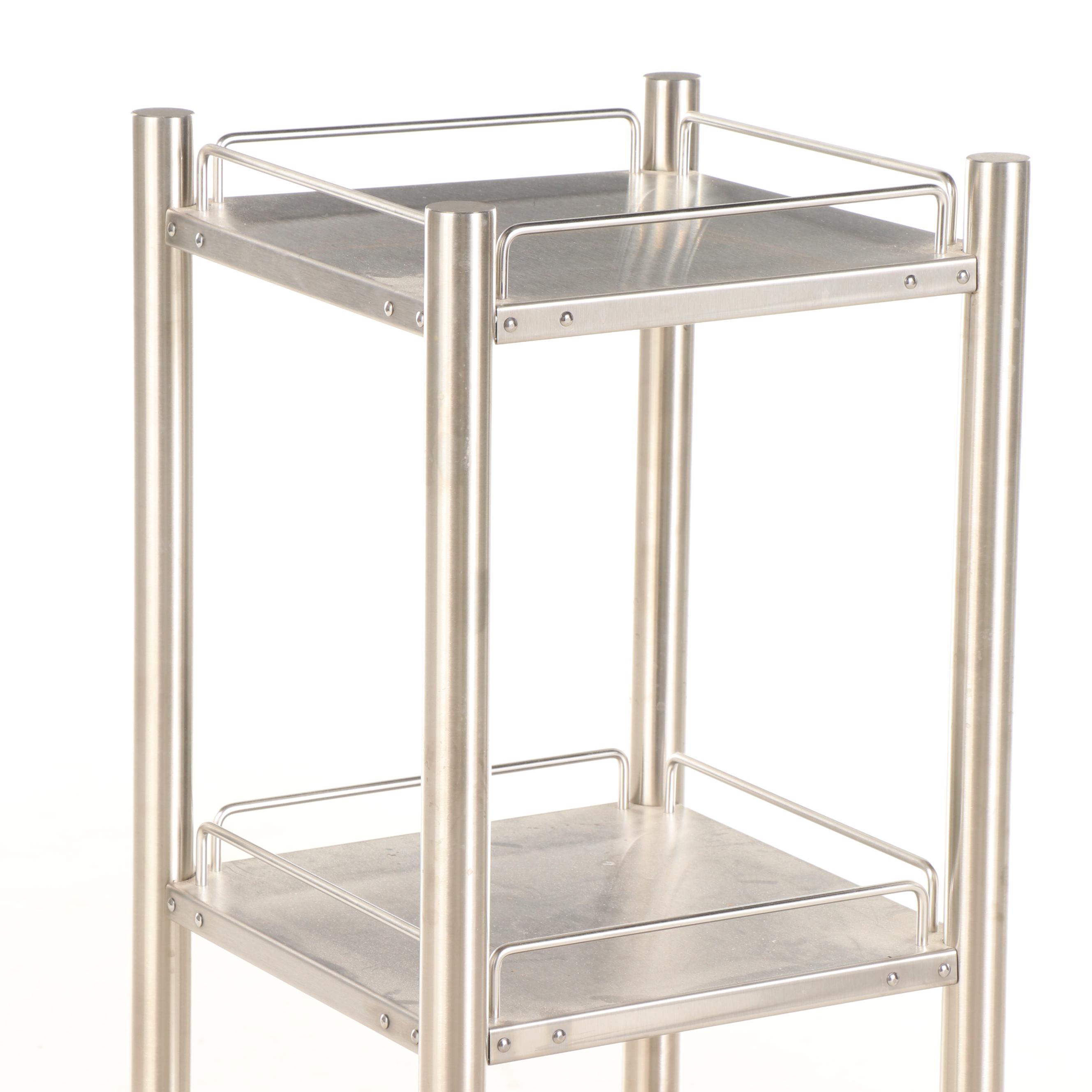 Frontgate Stainless Steel Tiered Cart Stand