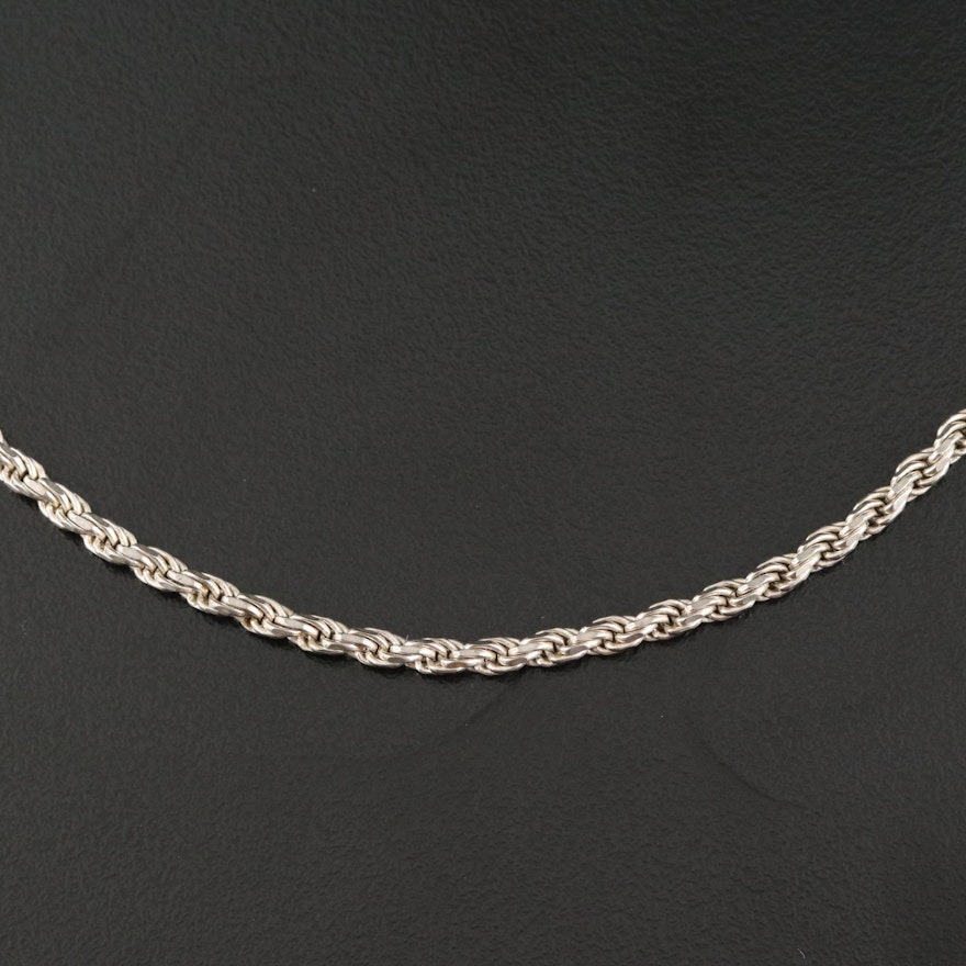 Italian Sterling Rope Chain