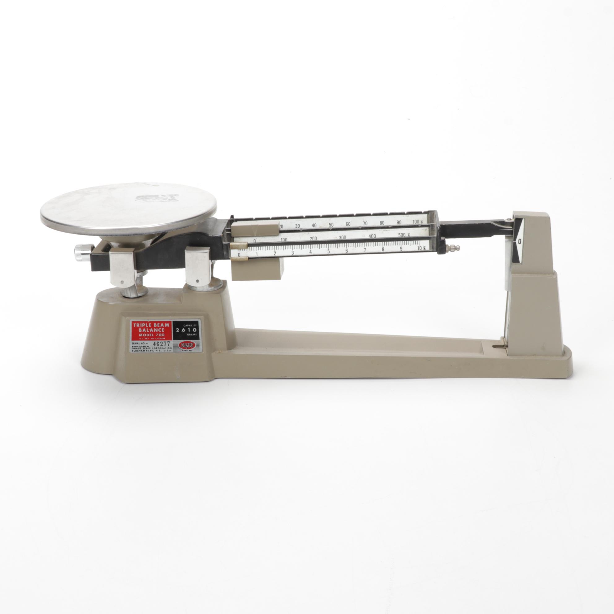 Ohaus Triple Beam Balance Scale with Ace Glass Vapor Duct Tube