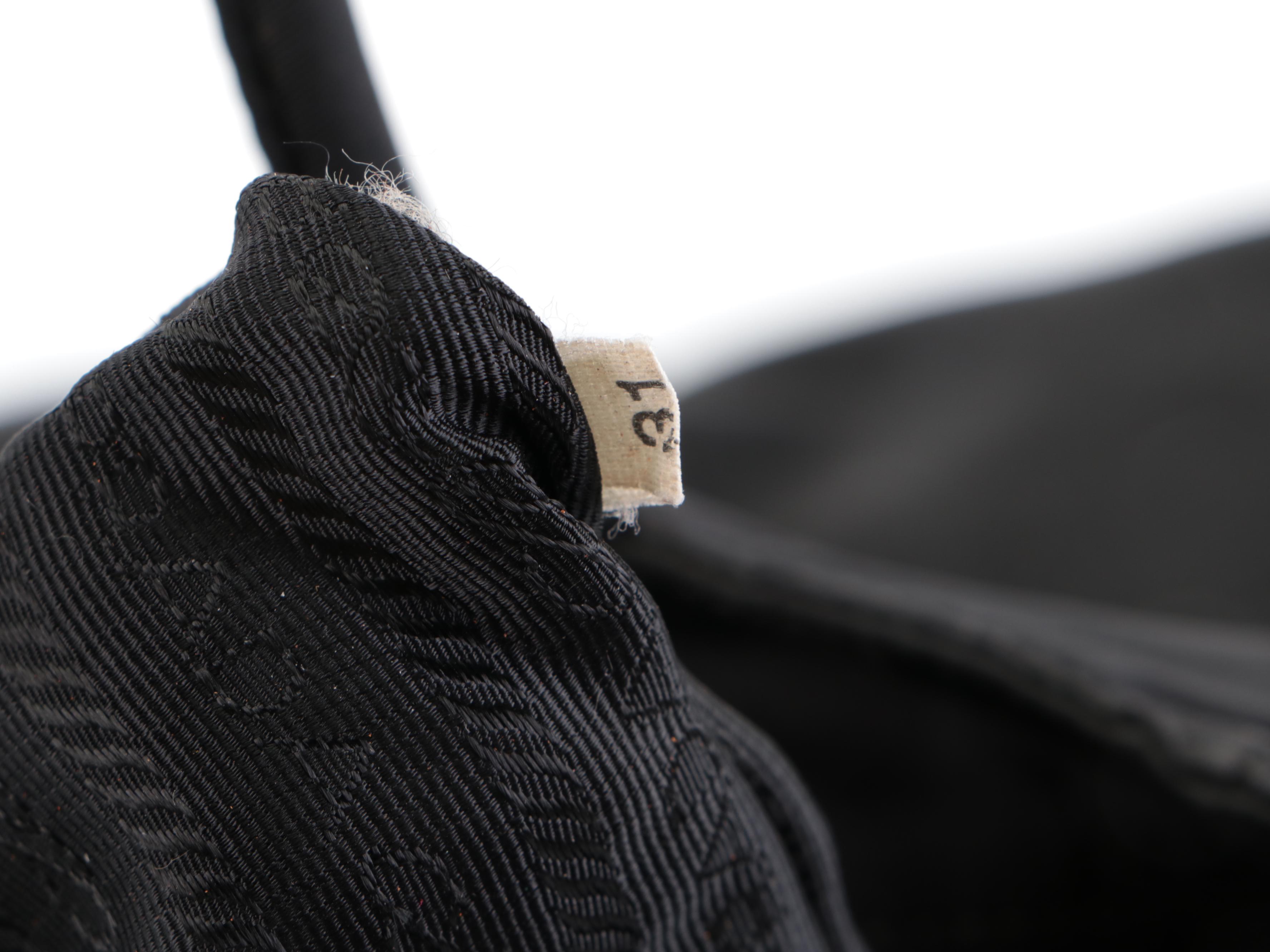 Prada Black Tessuto Nylon Top Handle Bag