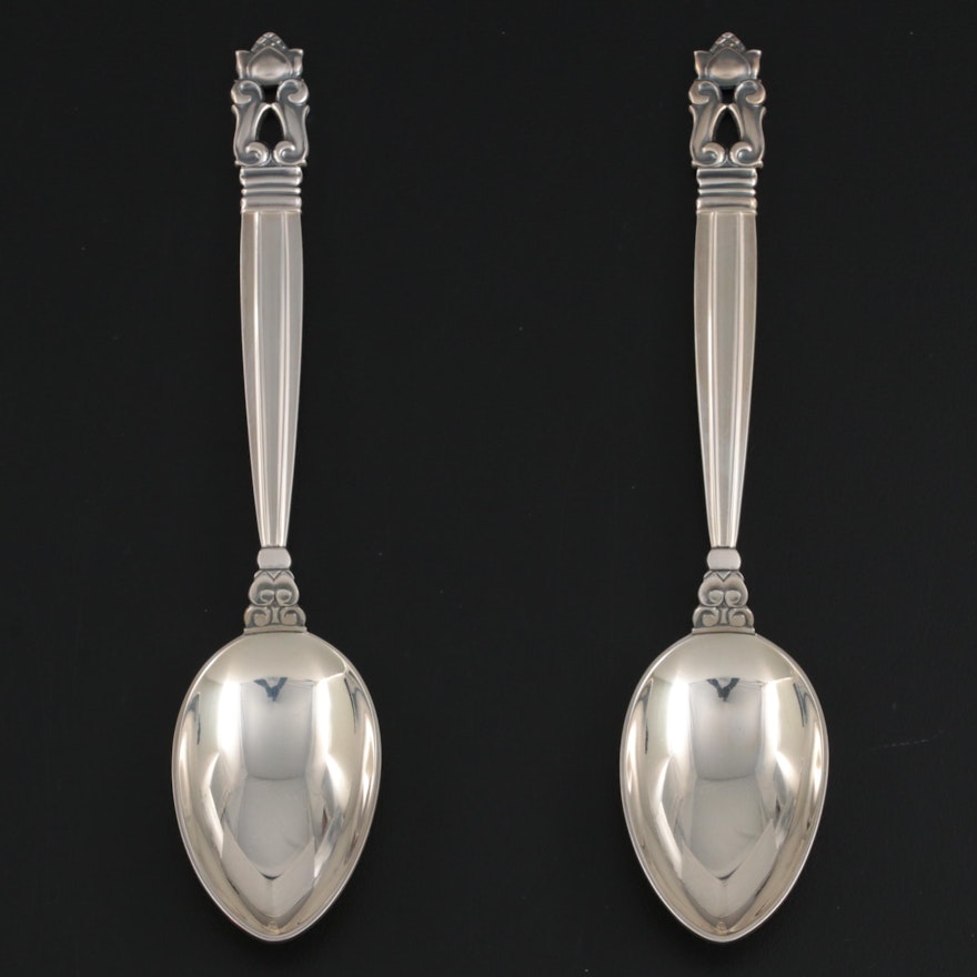 Georg Jensen "Acorn" Sterling Silver Teaspoons