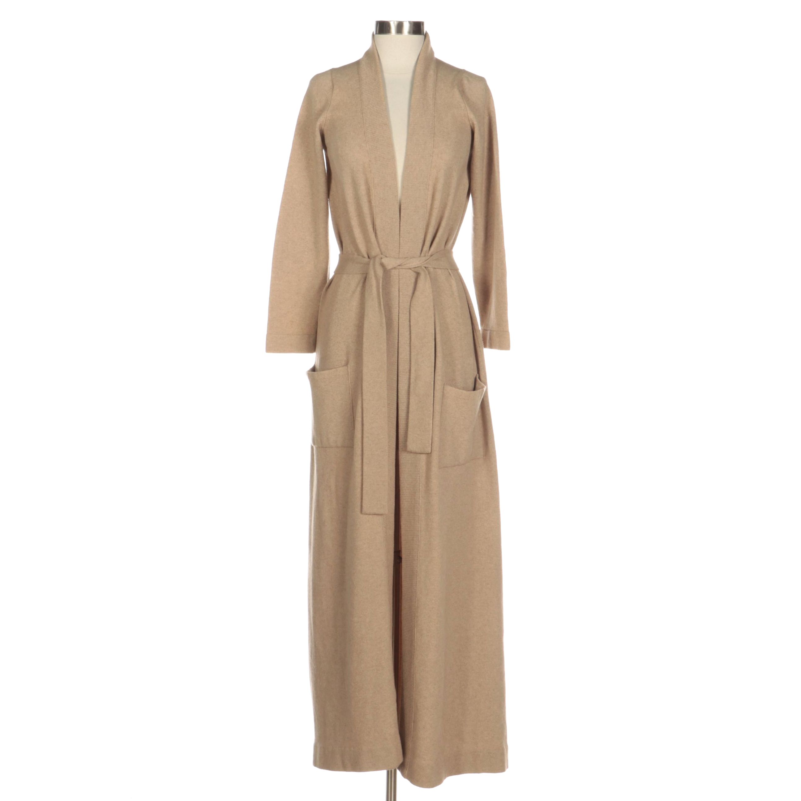 Orvis Jacques de Loux Cashmere Sweater Robe with Tie Belt