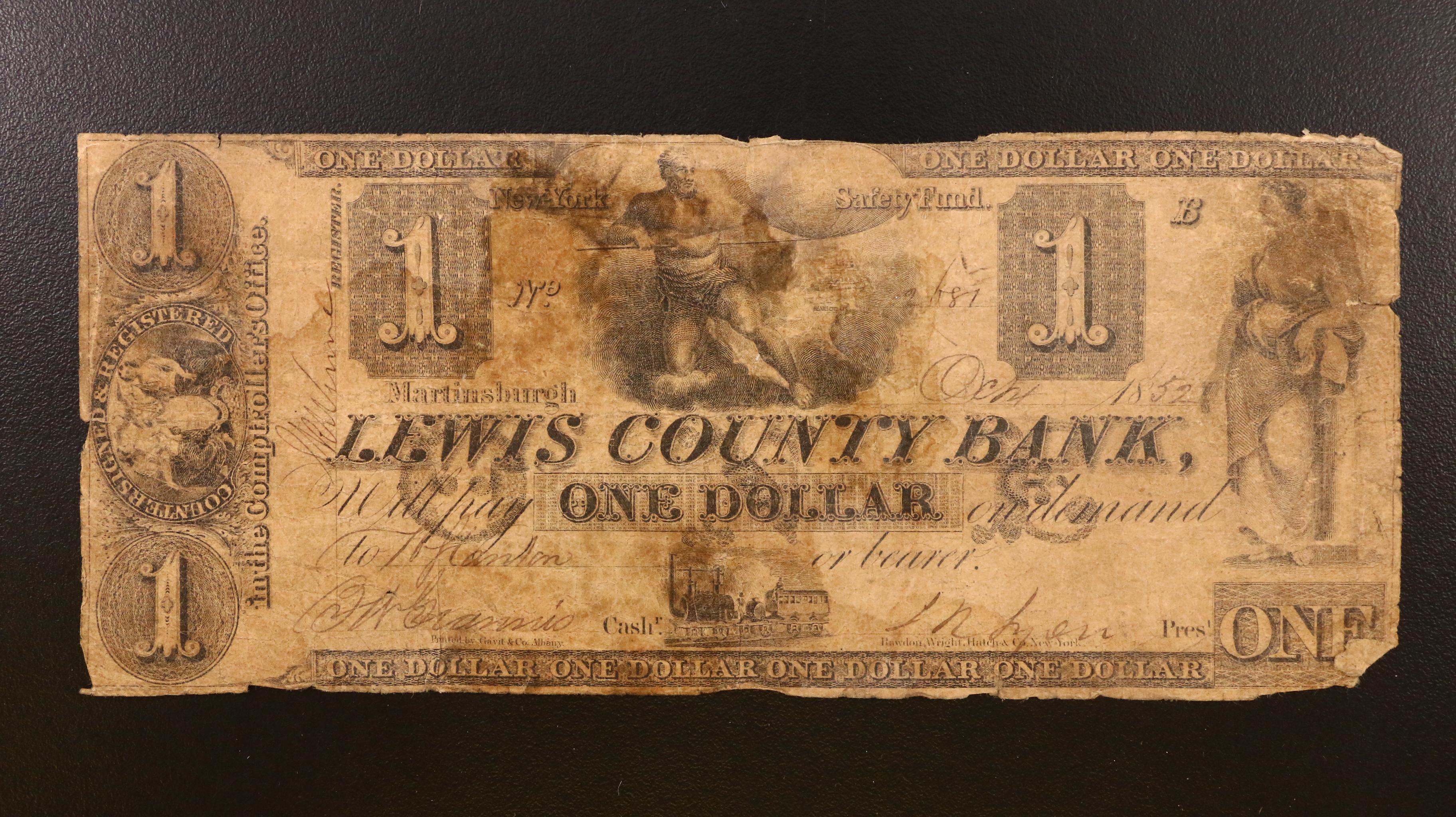Six Obsolete Currency Notes from the 1800's