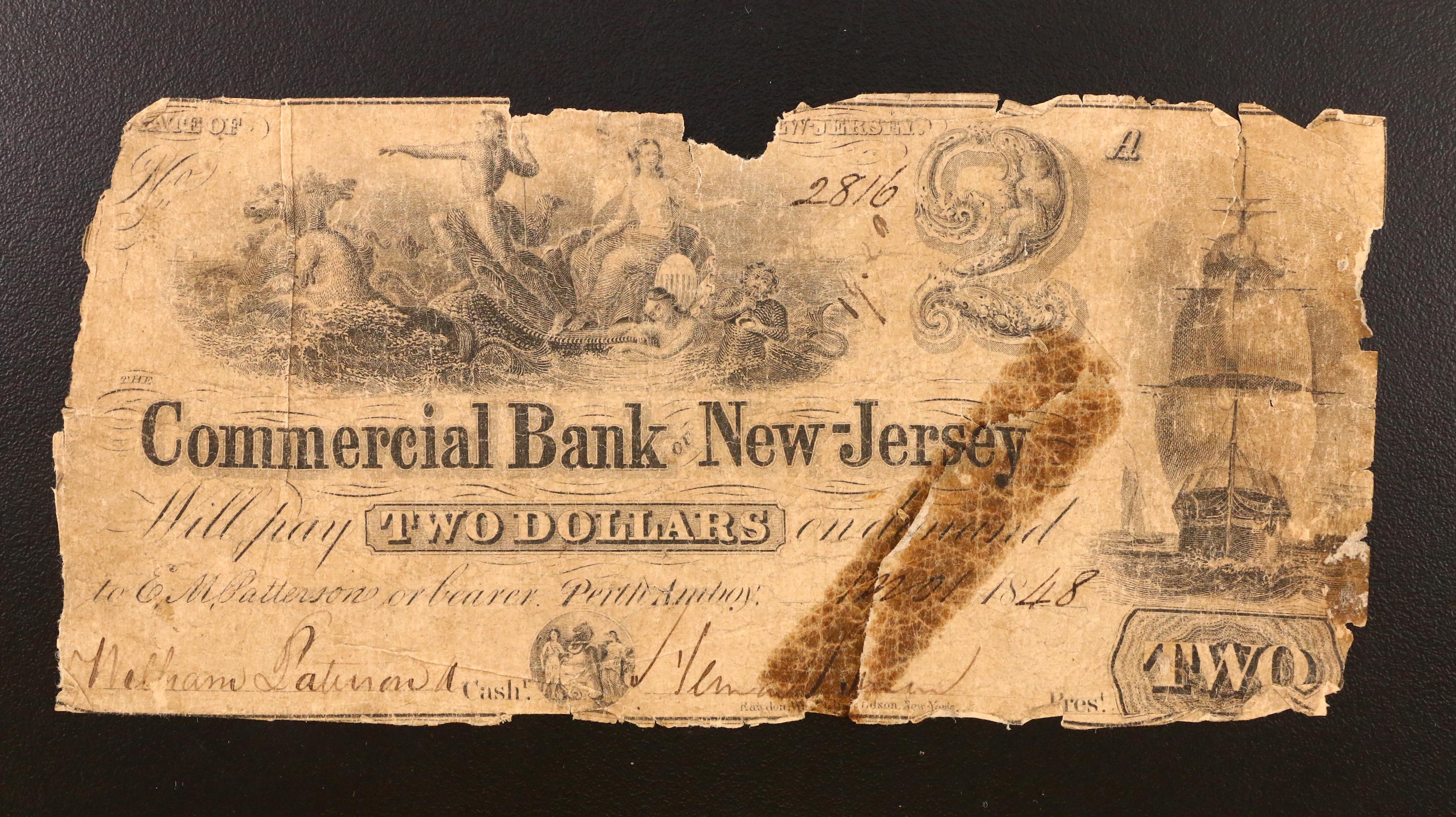 Six Obsolete Currency Notes from the 1800's