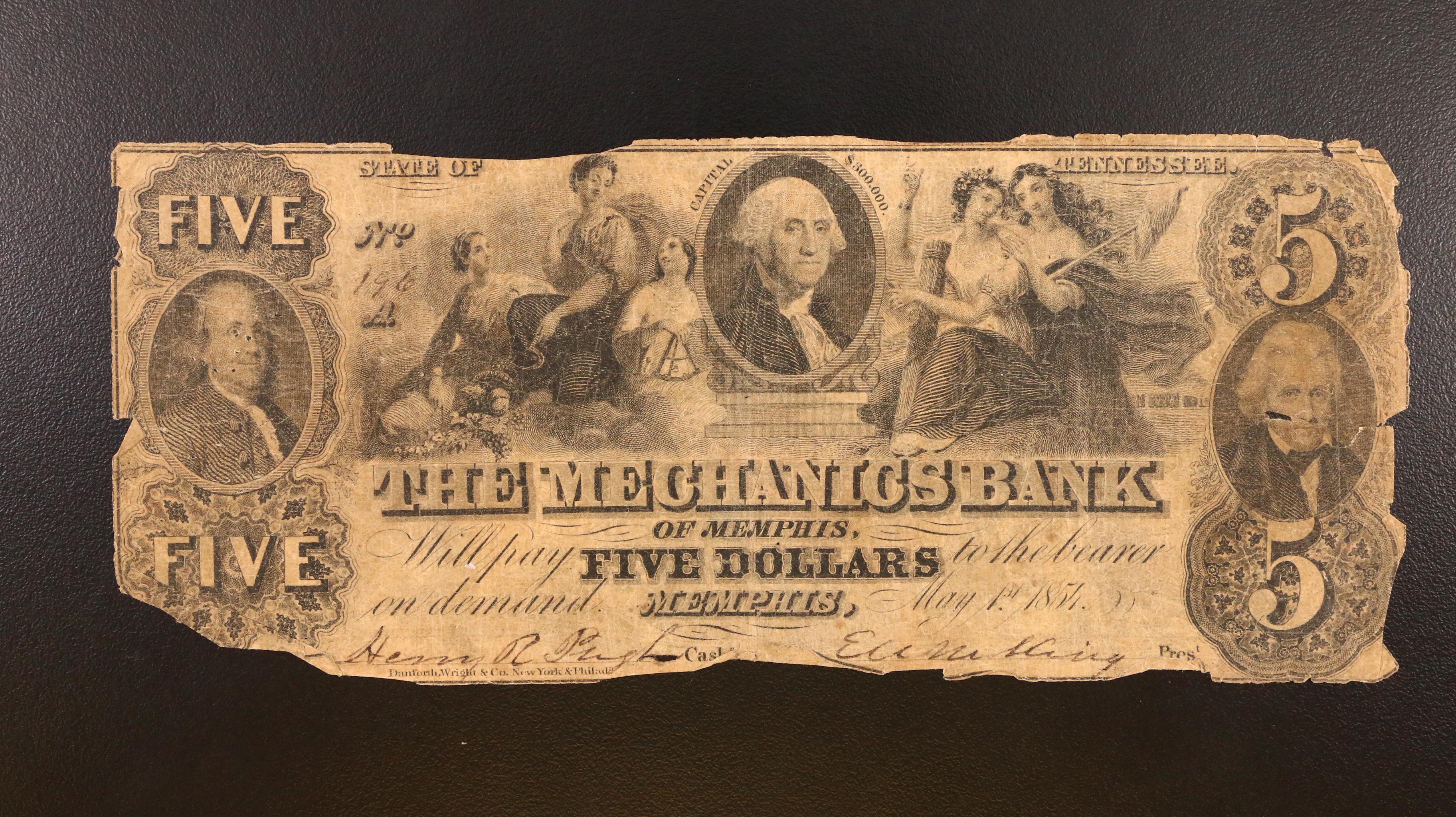 Six Obsolete Currency Notes from the 1800's
