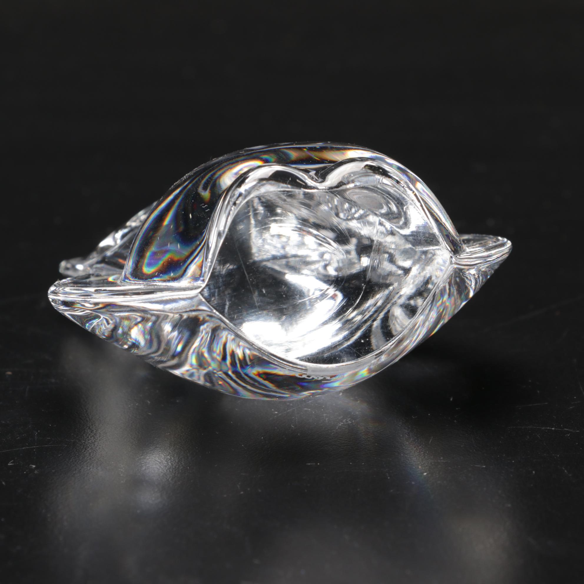 Daum Crystal Owl Figurines Including "Minos," Mid to Late 20th Century