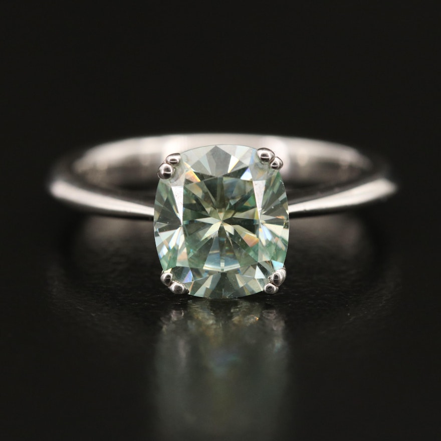 Sterling Moissanite Solitaire Ring