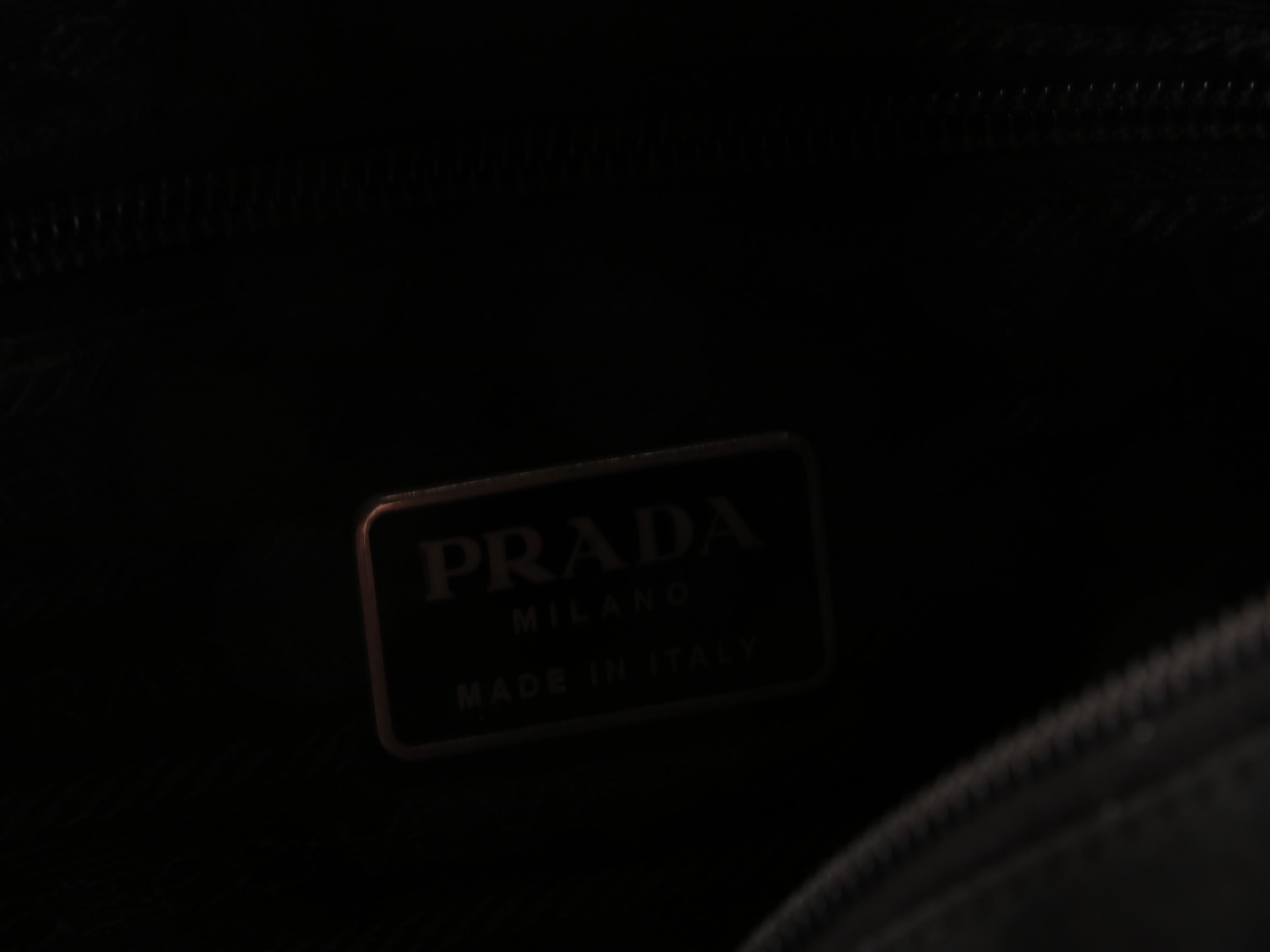 Prada Black Tessuto Nylon and Leather Tote