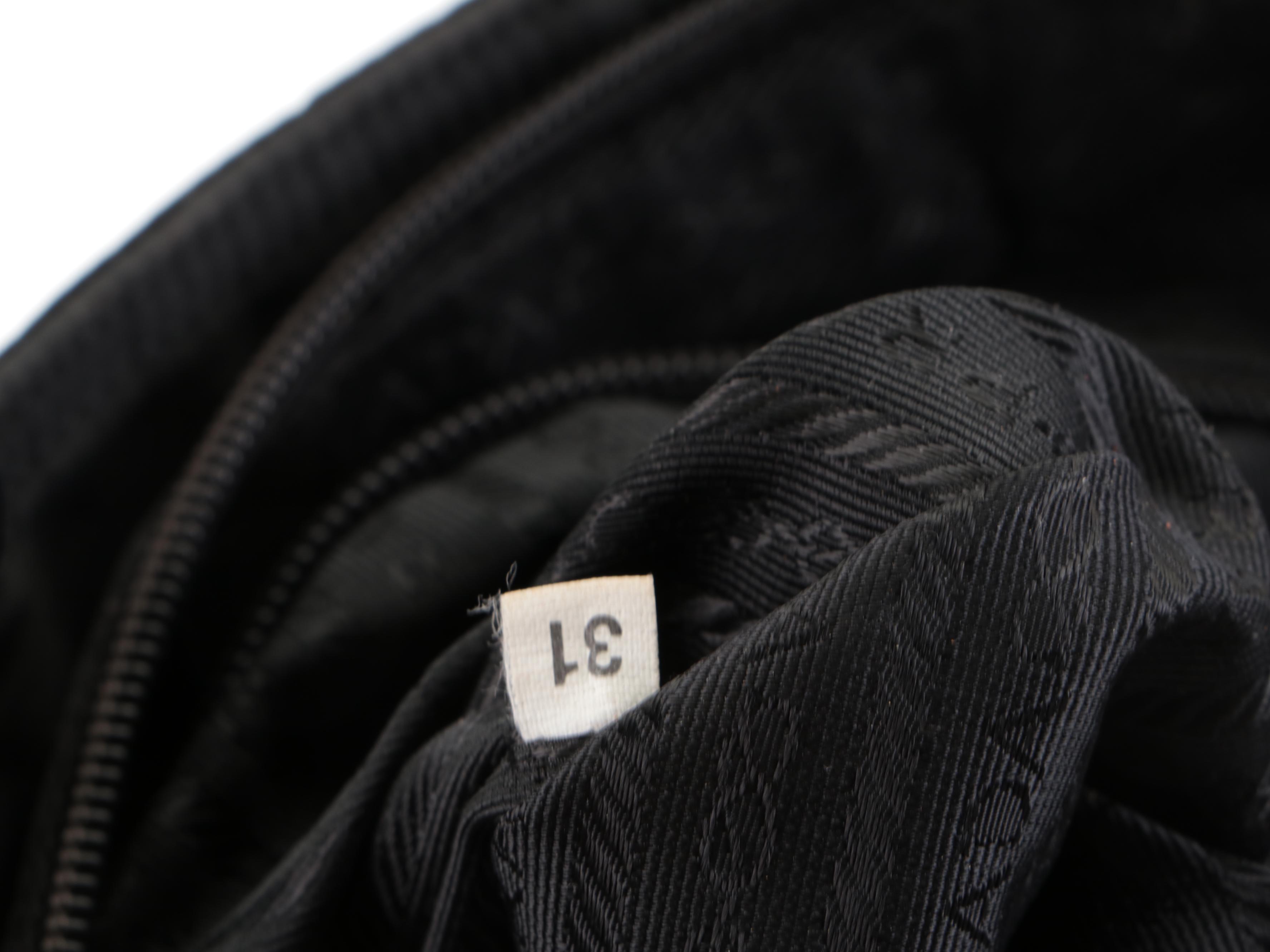 Prada Black Tessuto Nylon and Leather Tote