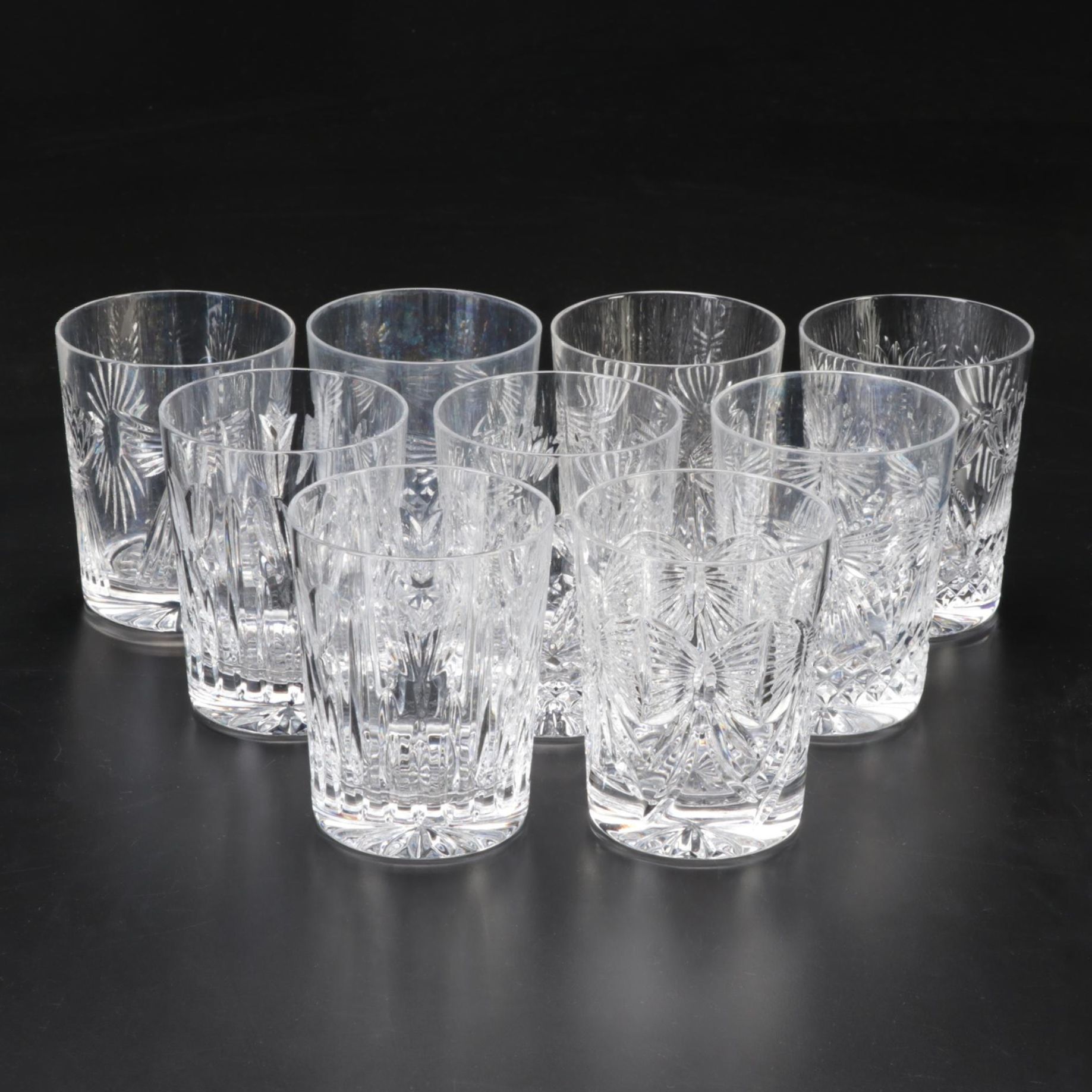 Waterford Crystal "Millenium Series" Double Old Fashioned Glasses
