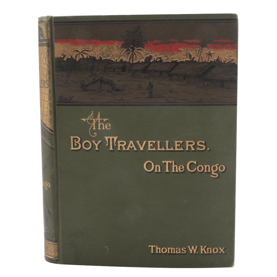 Illustrated "The Boy Travellers on the Congo" by Thomas W. Knox, 1888