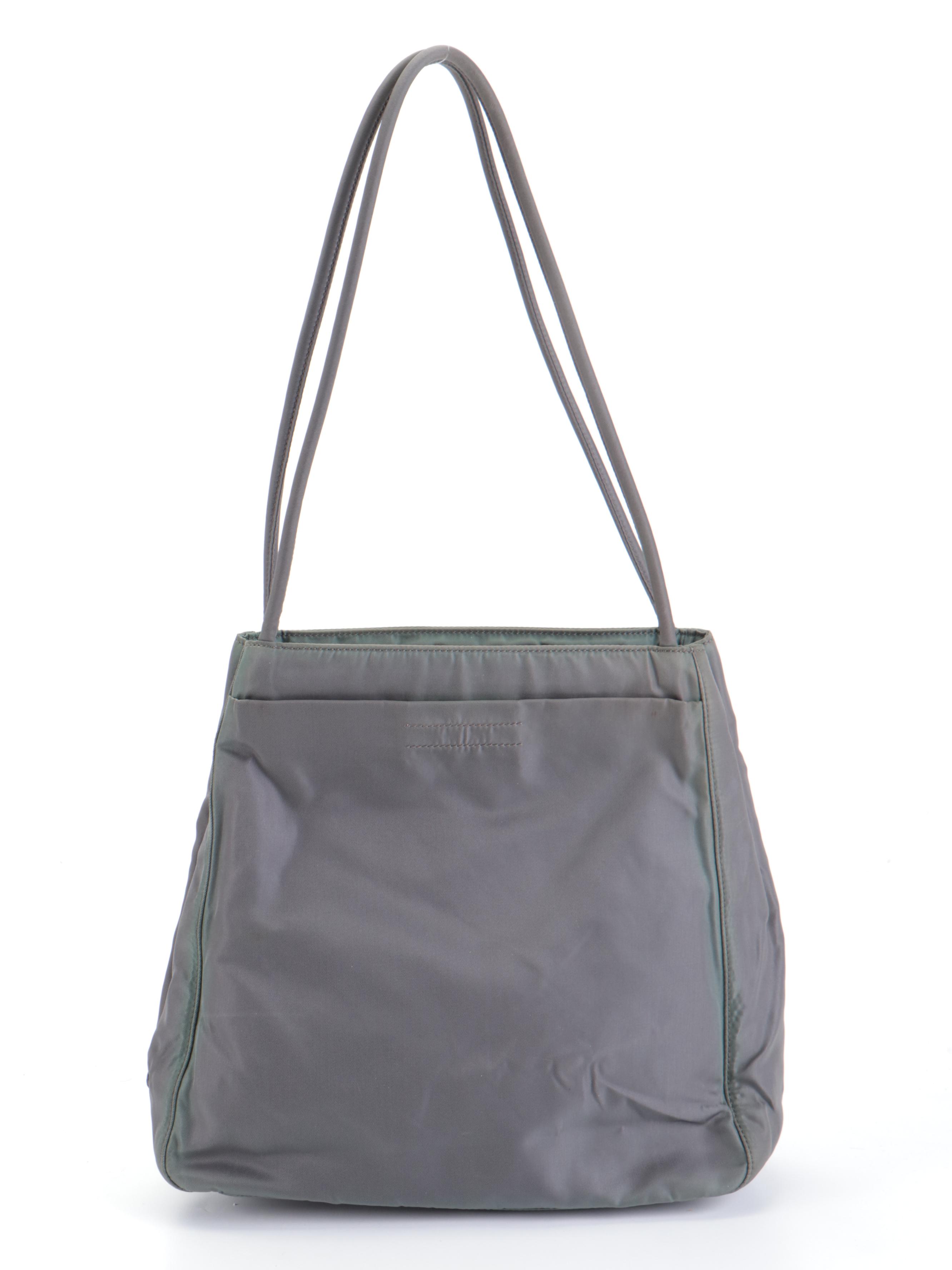 Prada Small Tote Grey Tessuto Nylon