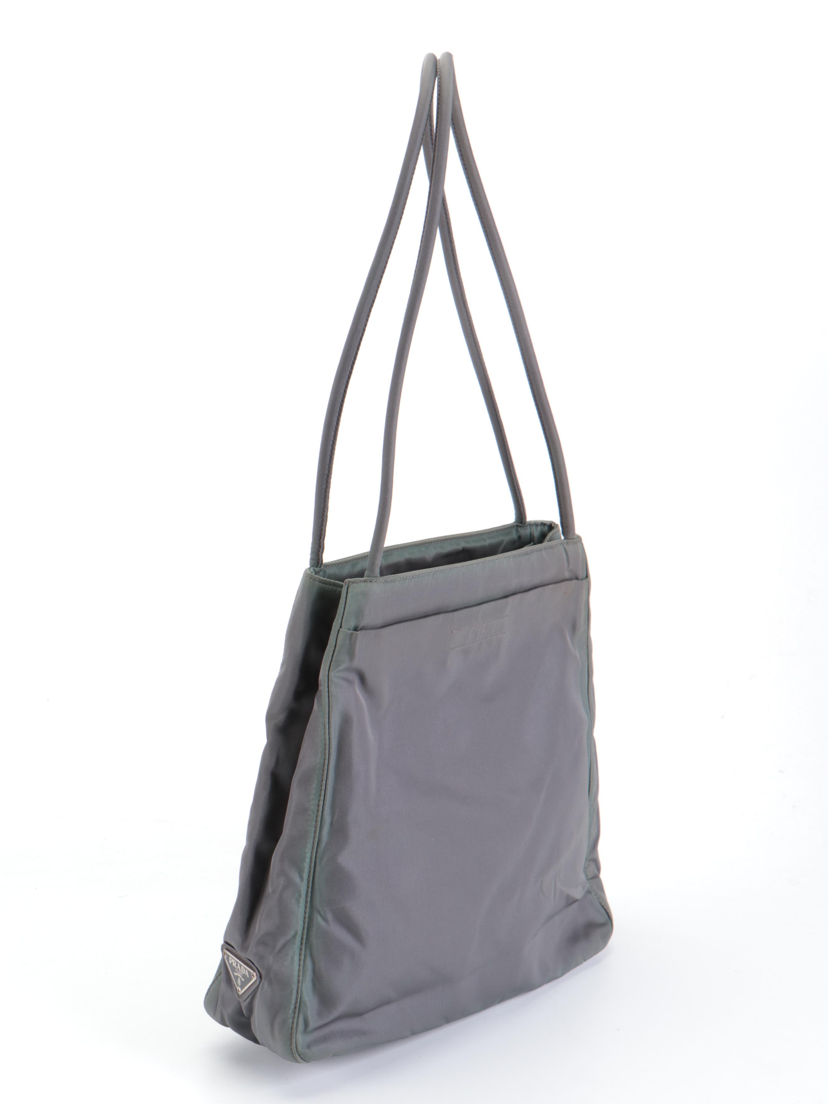 Prada Small Tote Grey Tessuto Nylon