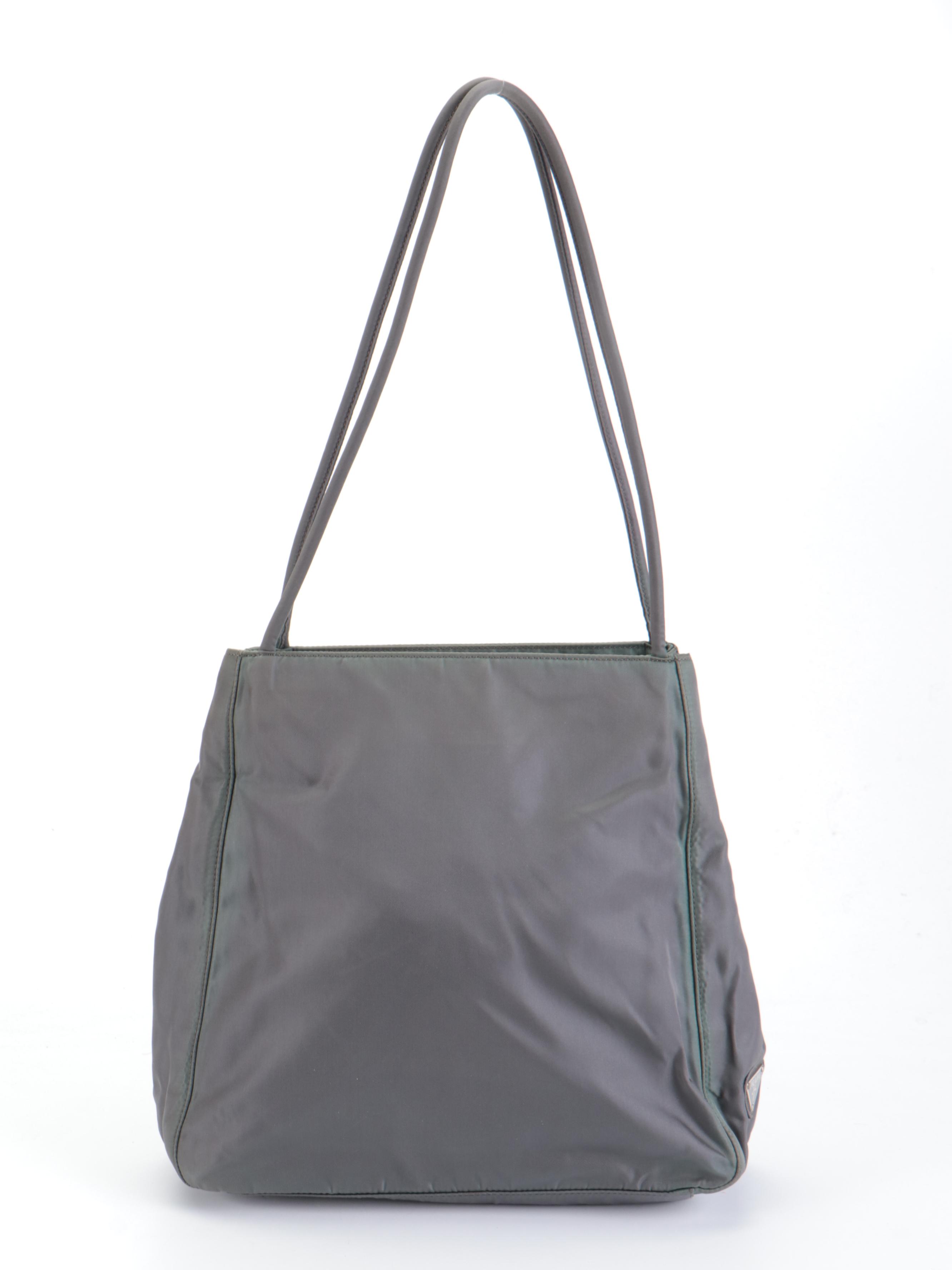 Prada Small Tote Grey Tessuto Nylon