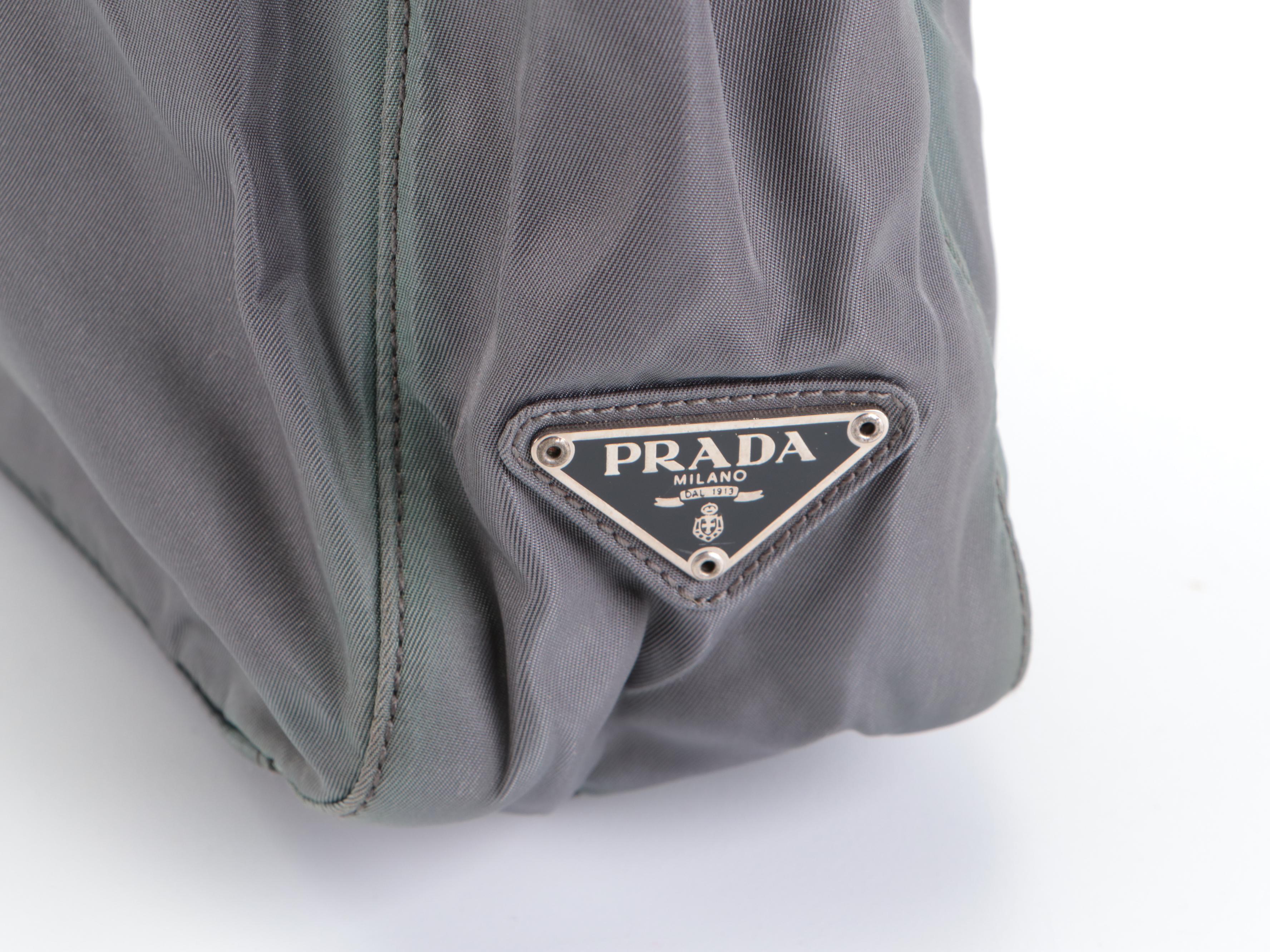 Prada Small Tote Grey Tessuto Nylon