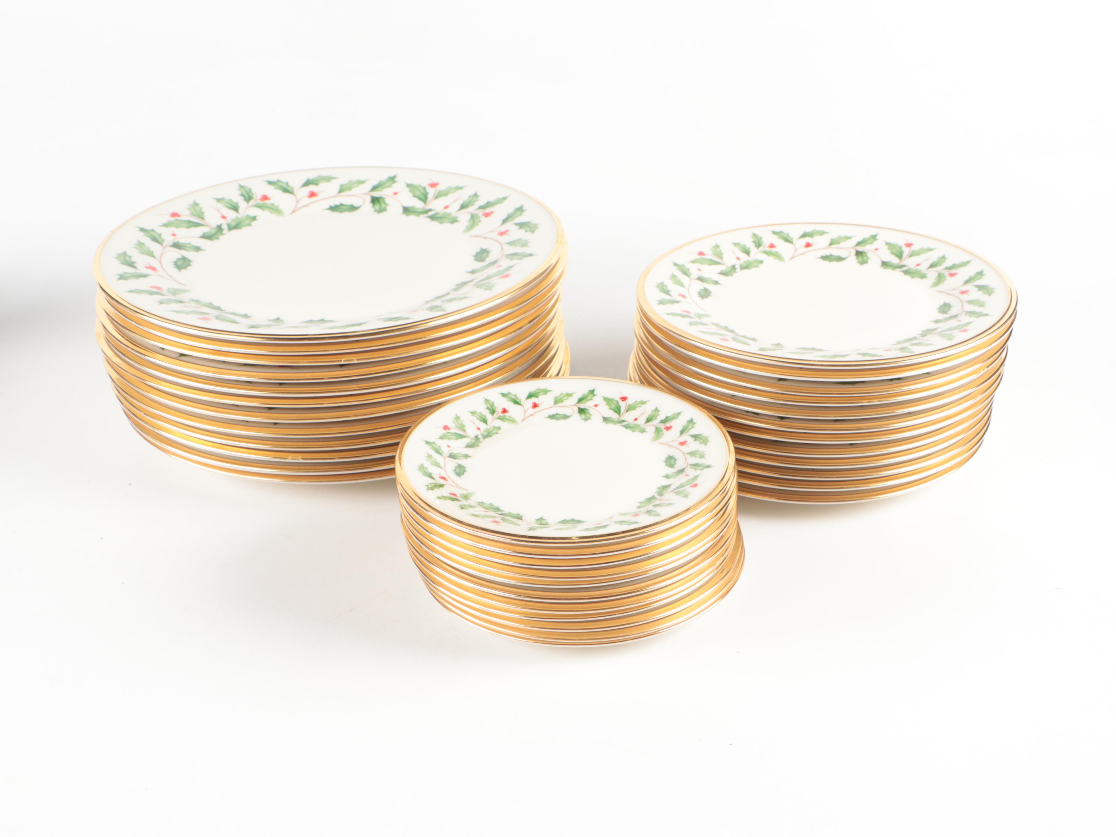 Lenox "Holiday" Bone China Dinnerware and Serving Accessories