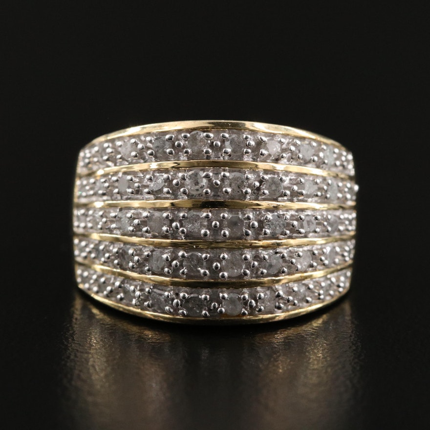 Sterling 1.02 CTW Diamond Tapered Band