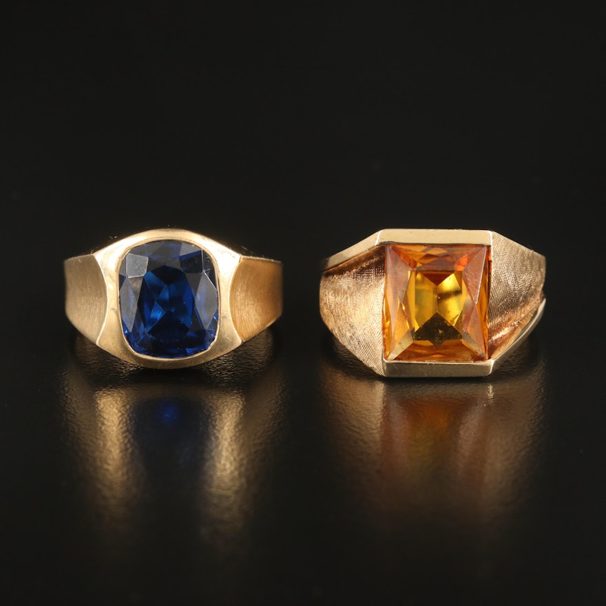 10K Sapphire and Spinel Rings