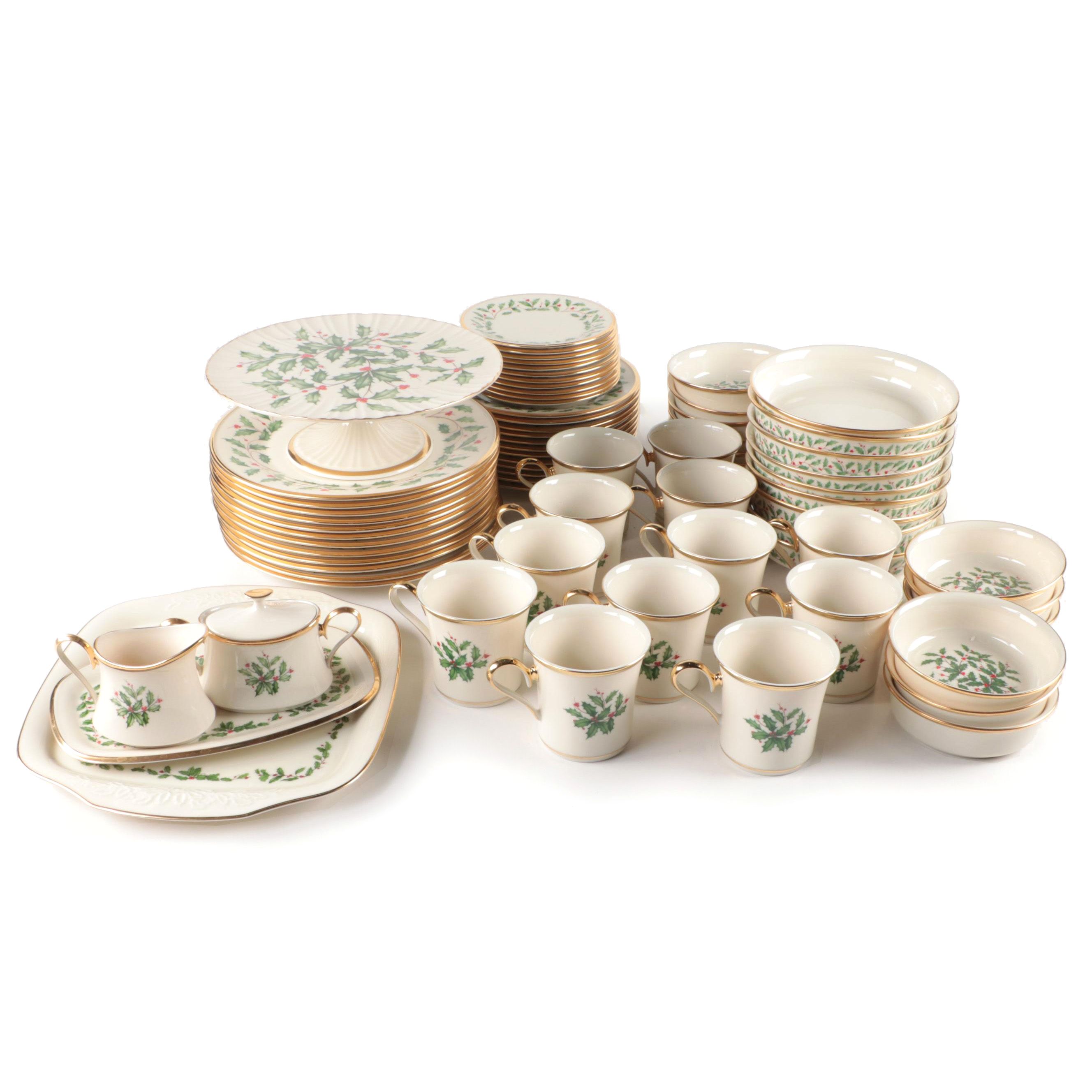 Lenox "Holiday" Bone China Dinnerware and Serving Accessories