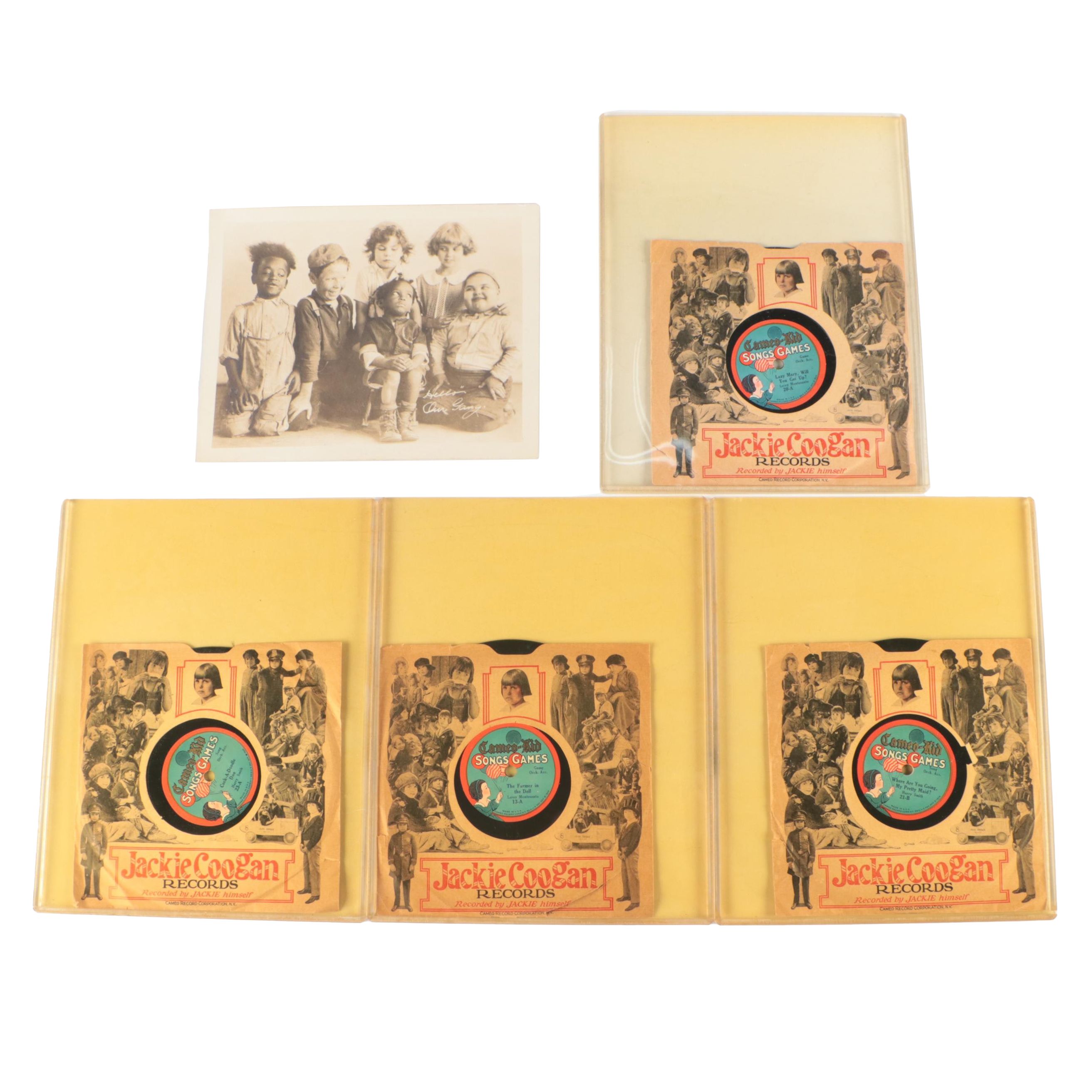 1924 Jackie Coogan "Cameo Kid" Records and "Our Gang" Photo Print