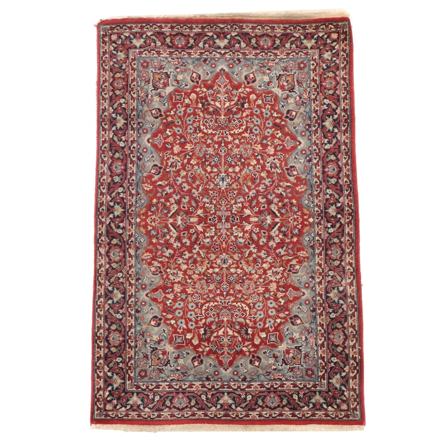 2'7 x 4'3 Hand-Knotted Pakistani Fereghan Accent Rug