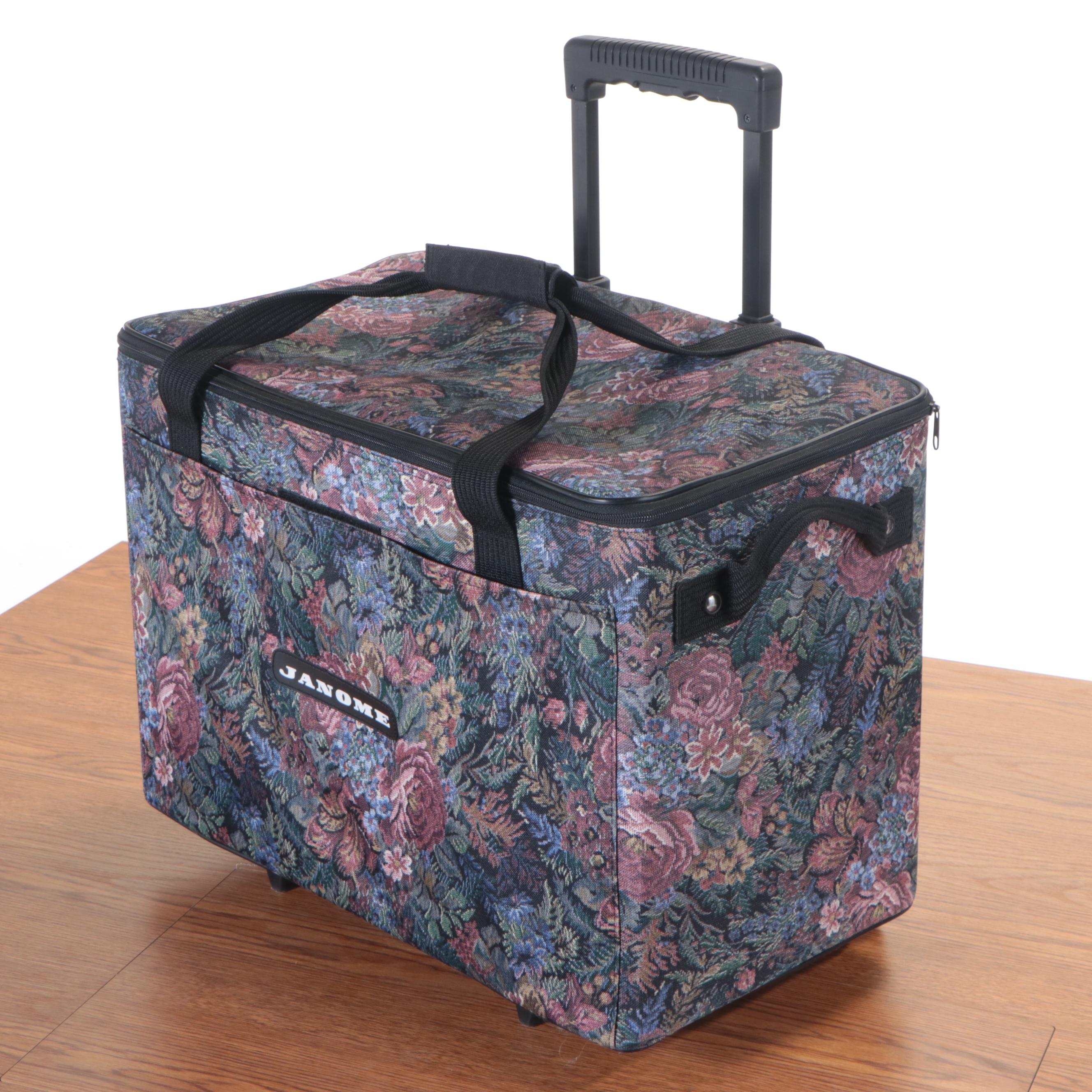 Janome Memory Craft 9000 Sewing Machine with Oak Grained Laminate Work Station